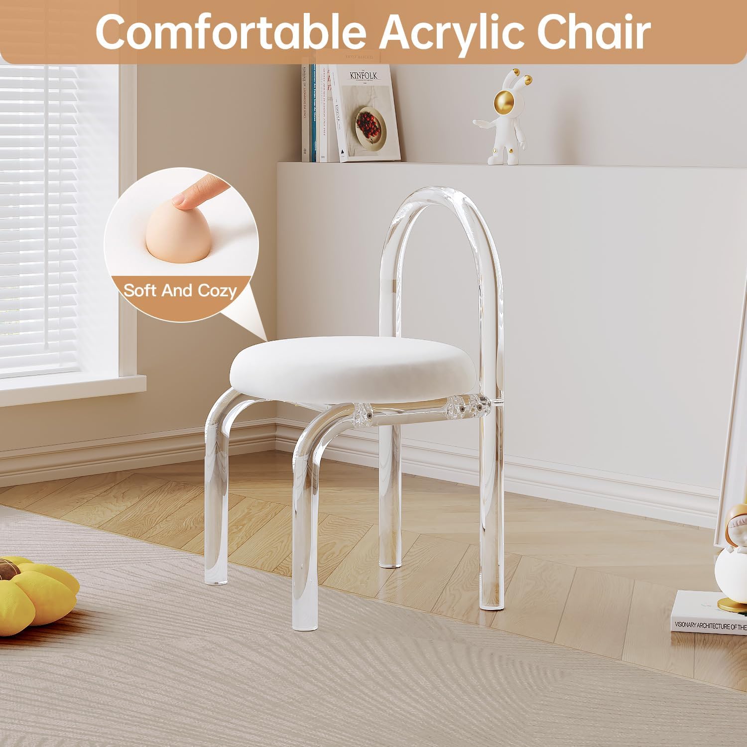 GraceNook White Makeup Vanity Desk, Vanity Desk with Lighted Mirror, 3 Lighting Modes Brightness Adjustable, Hidden Sliding Length, Bedroom White Vanity Table Set with 3 Drawers Separate Cabinets