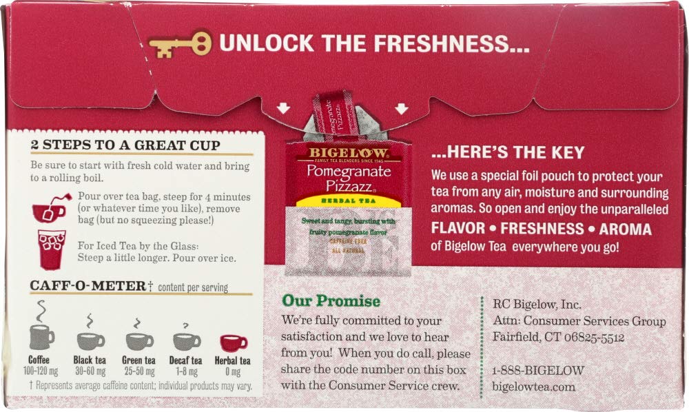 Bigelow Tea Lemon Ginger plus Probiotics Herbal Tea, Caffeine Free Tea with Lemon and Ginger, 18 Count Box (Pack of 6), 108 Total Tea Bags