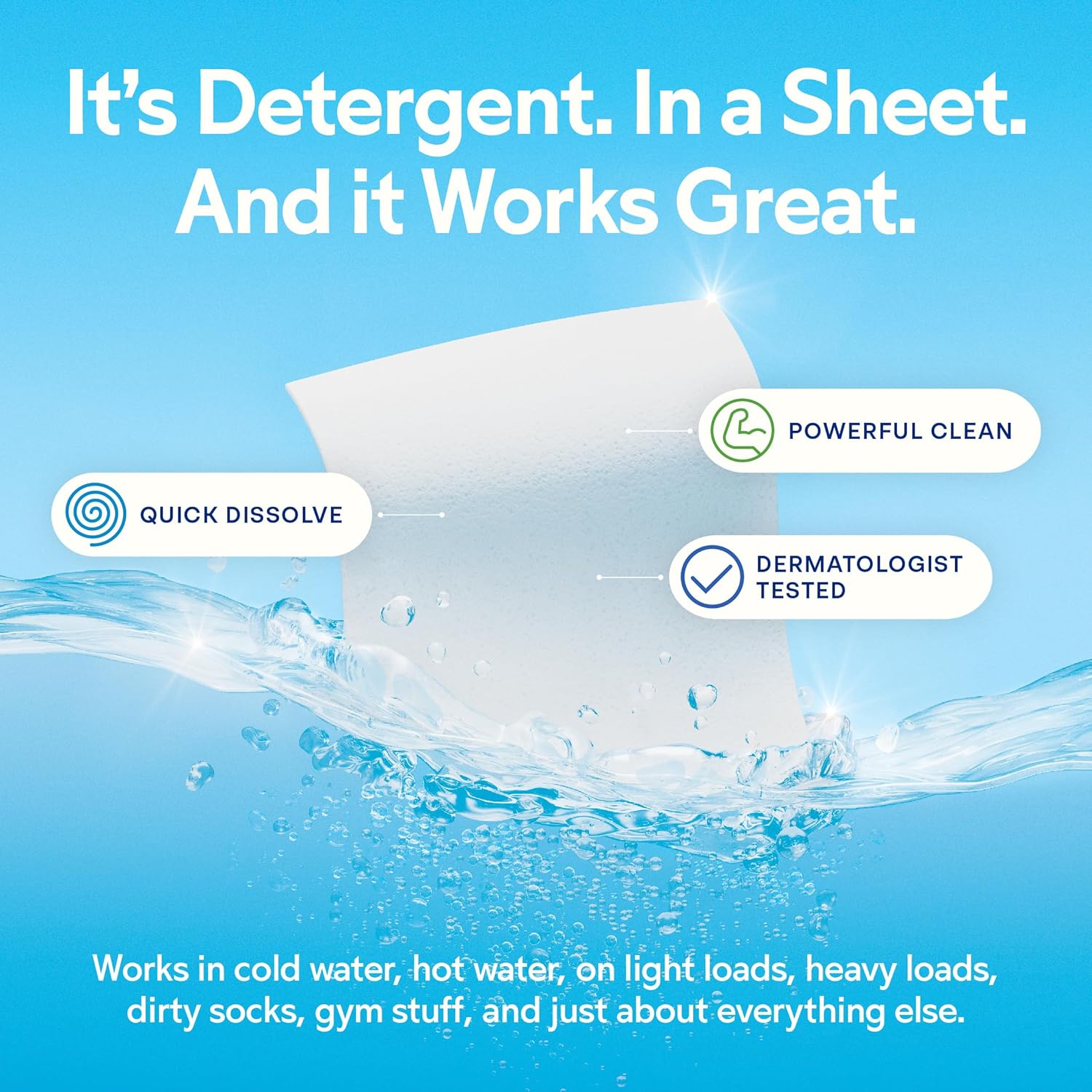 Earth Breeze Laundry Detergent Sheets Fresh Scent - 60 Loads No Plastic Jug Concentrated Laundry Detergent 30 Sheets