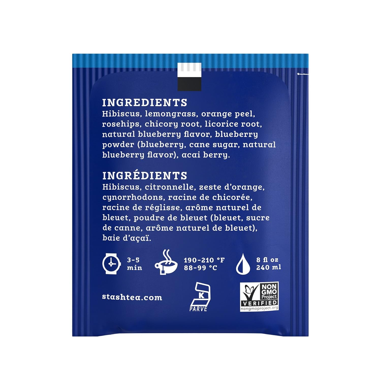 Stash Tea Double Bergamot Earl Grey Black Tea, Box of 100 Tea Bags