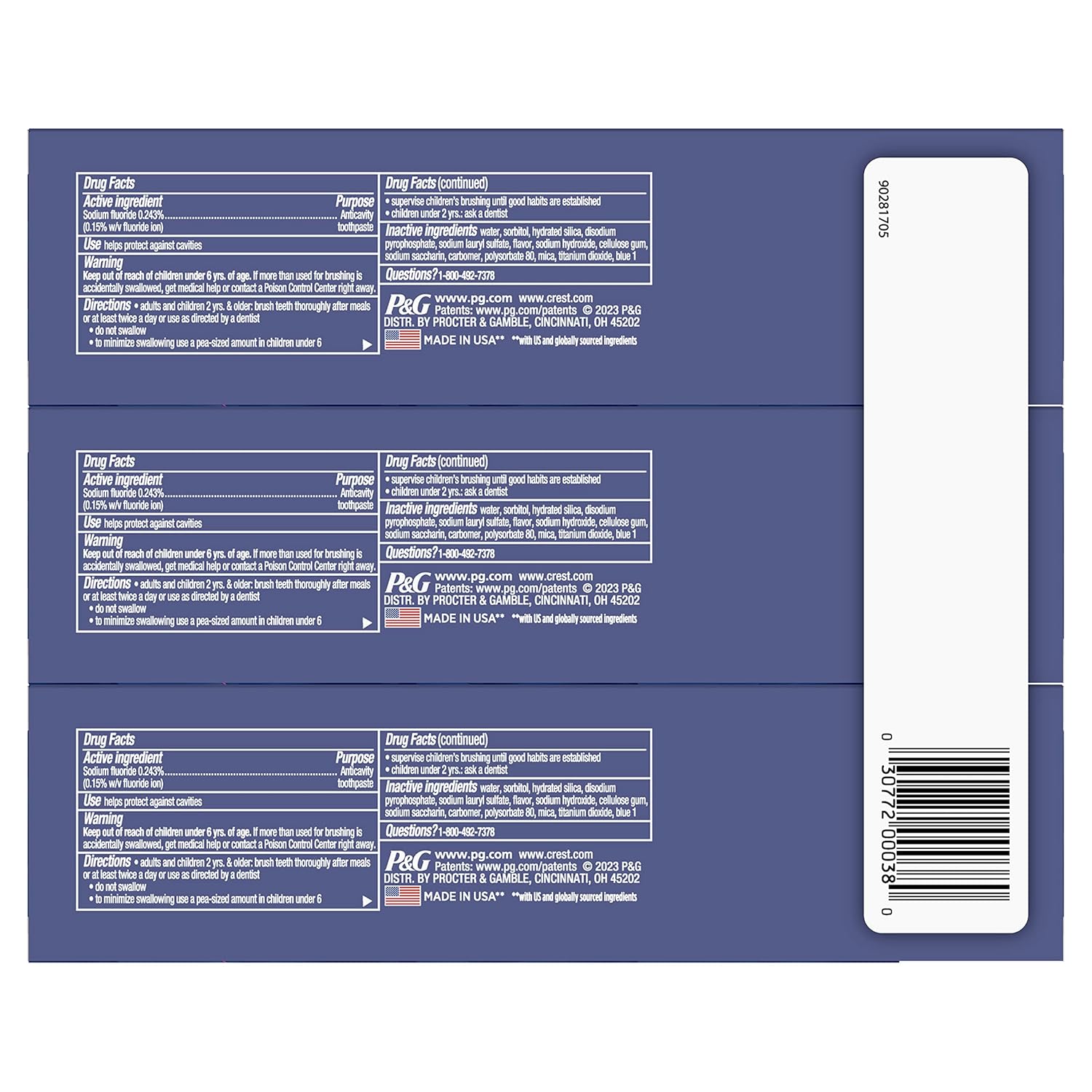 Crest 3D White Advanced Luminous Mint Teeth Whitening Toothpaste, 3.7 oz Pack of 4 - Helps Remove Surface Stains, Whitens Teeth, Strengthens Tooth Enamel, Protects Against Cavities