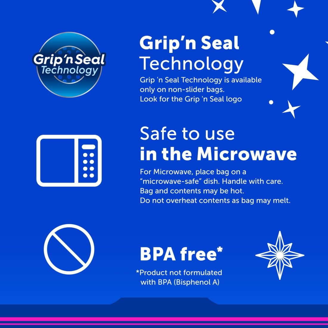 Ziploc Gallon Food Storage Freezer Bags, Stay Open Design with Stand-Up Bottom, Easy to Fill, 60 Count