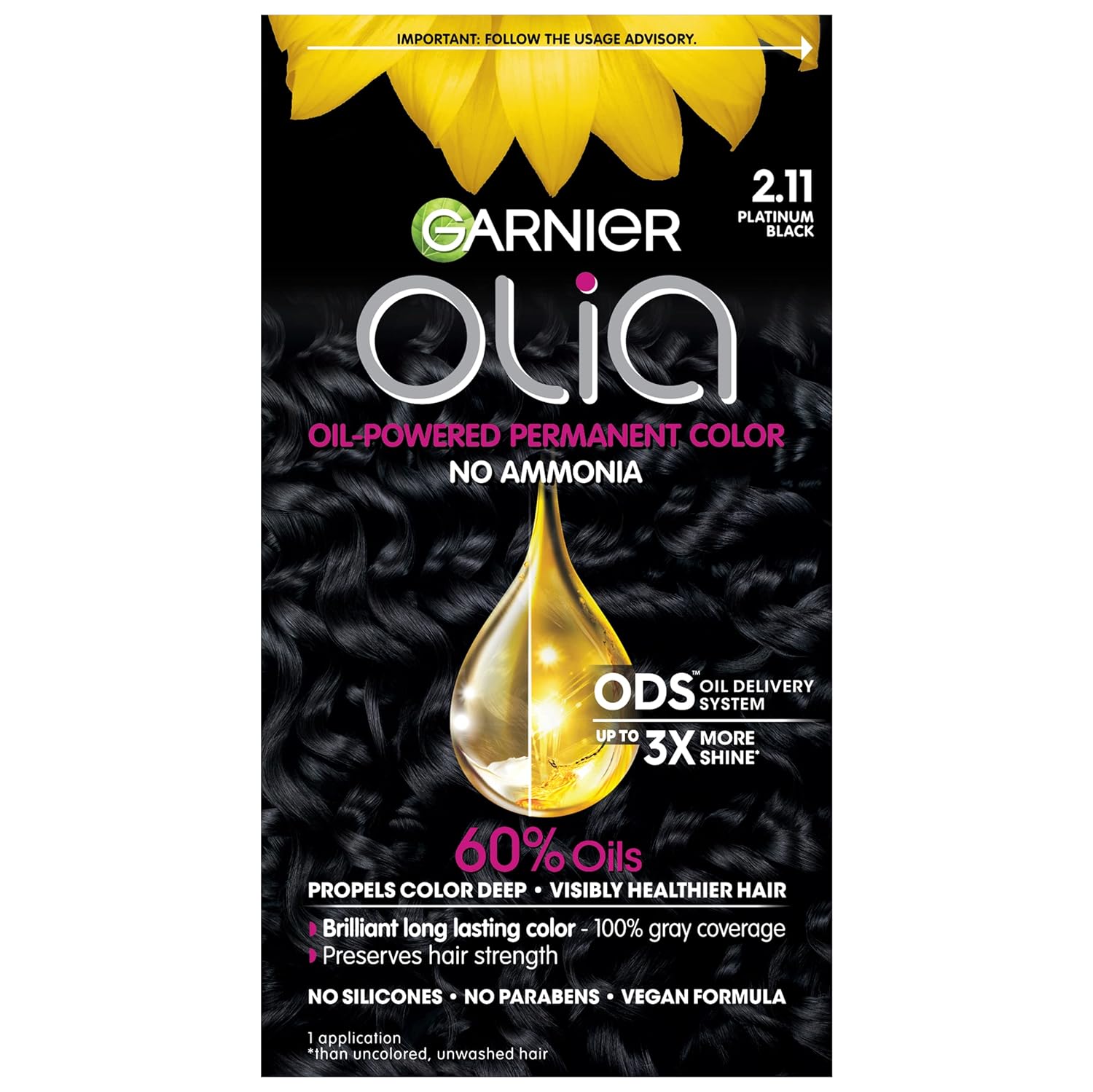 Garnier Hair Color Olia Ammonia-Free Brilliant Color Oil-Rich Permanent Hair Dye, 5.0 Medium Brown, 2 Count (Packaging May Vary)