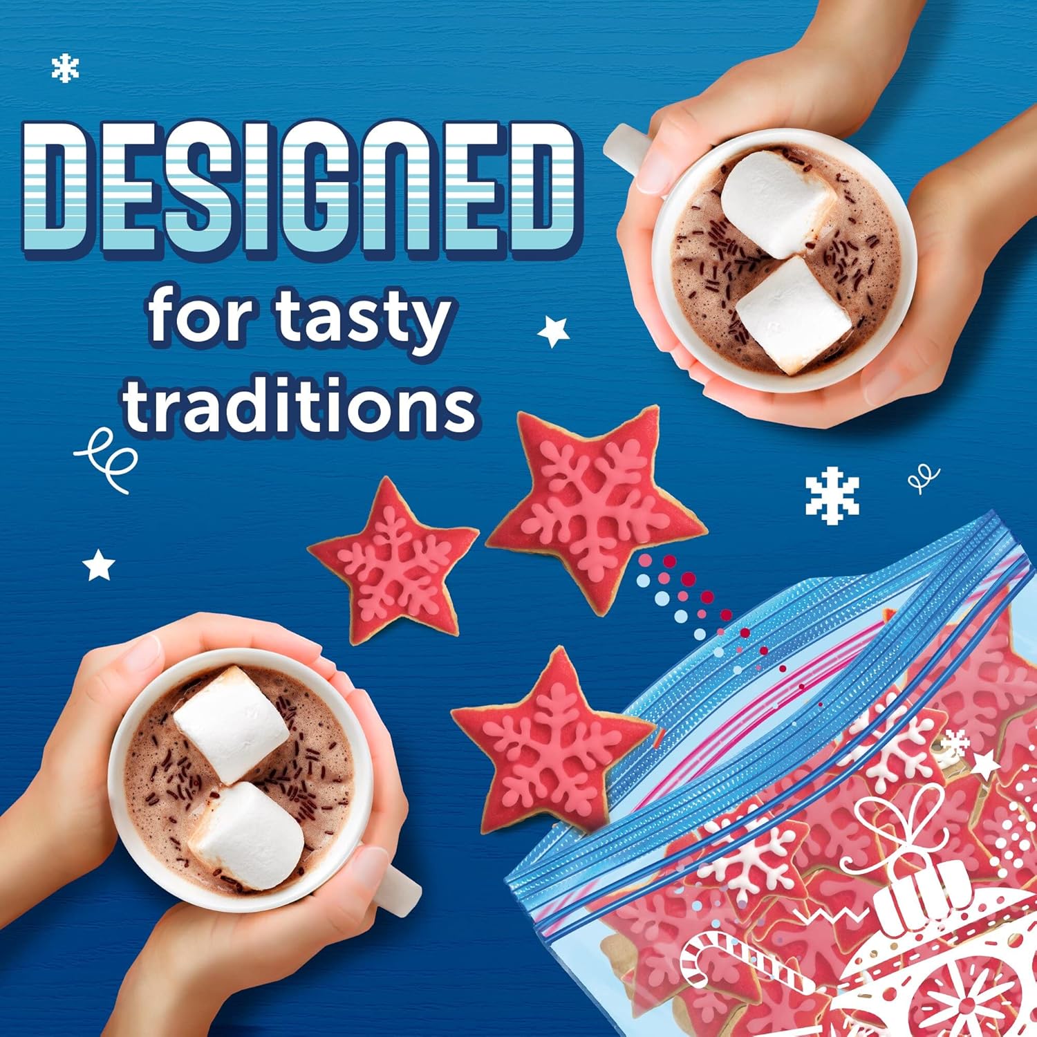 Ziploc Gallon Food Storage Freezer Bags, Stay Open Design with Stand-Up Bottom, Easy to Fill, 60 Count