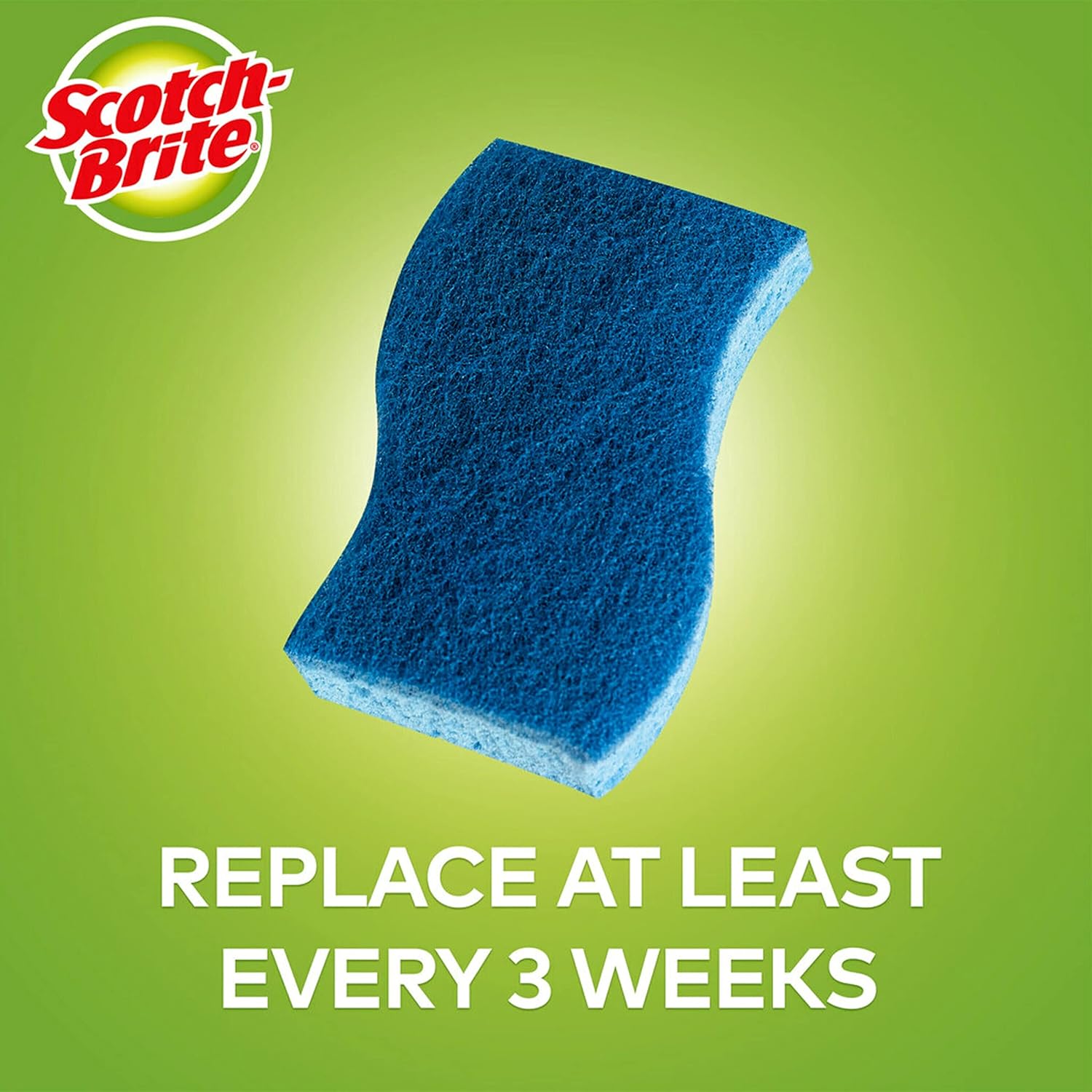 Scotch-Brite Zero Scratch Scrub Sponges, 6 Kitchen Sponges for Washing Dishes and Cleaning the Kitchen and Bath, Non-Scratch Sponge Safe for Non-Stick Cookware
