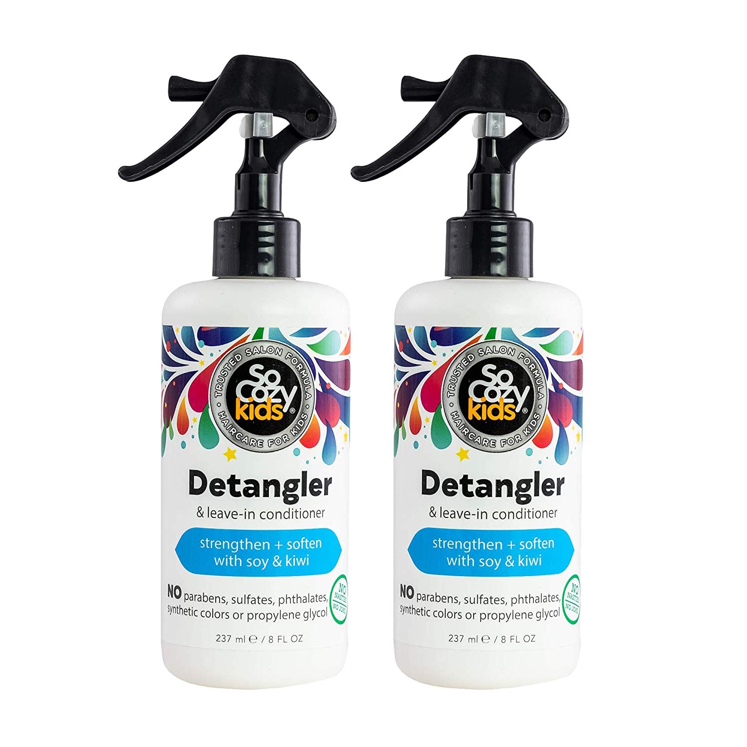 So Cozy Detangler & Leave In Conditioner Spray (8 Fl Oz) Hair Detangler Spray for Kids, Paraben-Free Leave In Hair Conditioner & Detangling Spray for Frizzy Hair, Keratin, Soy Protein & Kiwi Extract