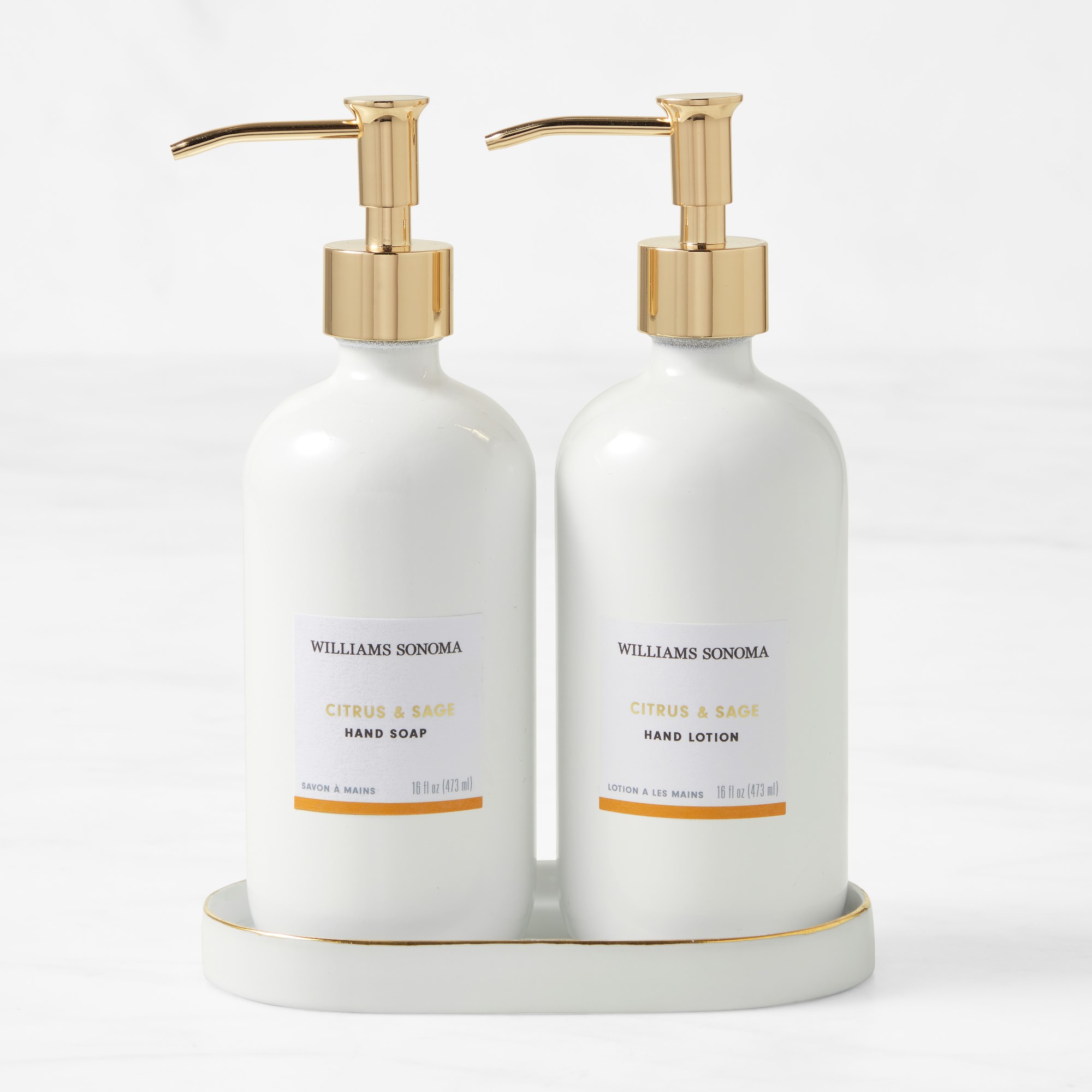 Home Fragrance  Deluxe Hand Soap & Lotion 3-Piece Set, Citrus & Sage