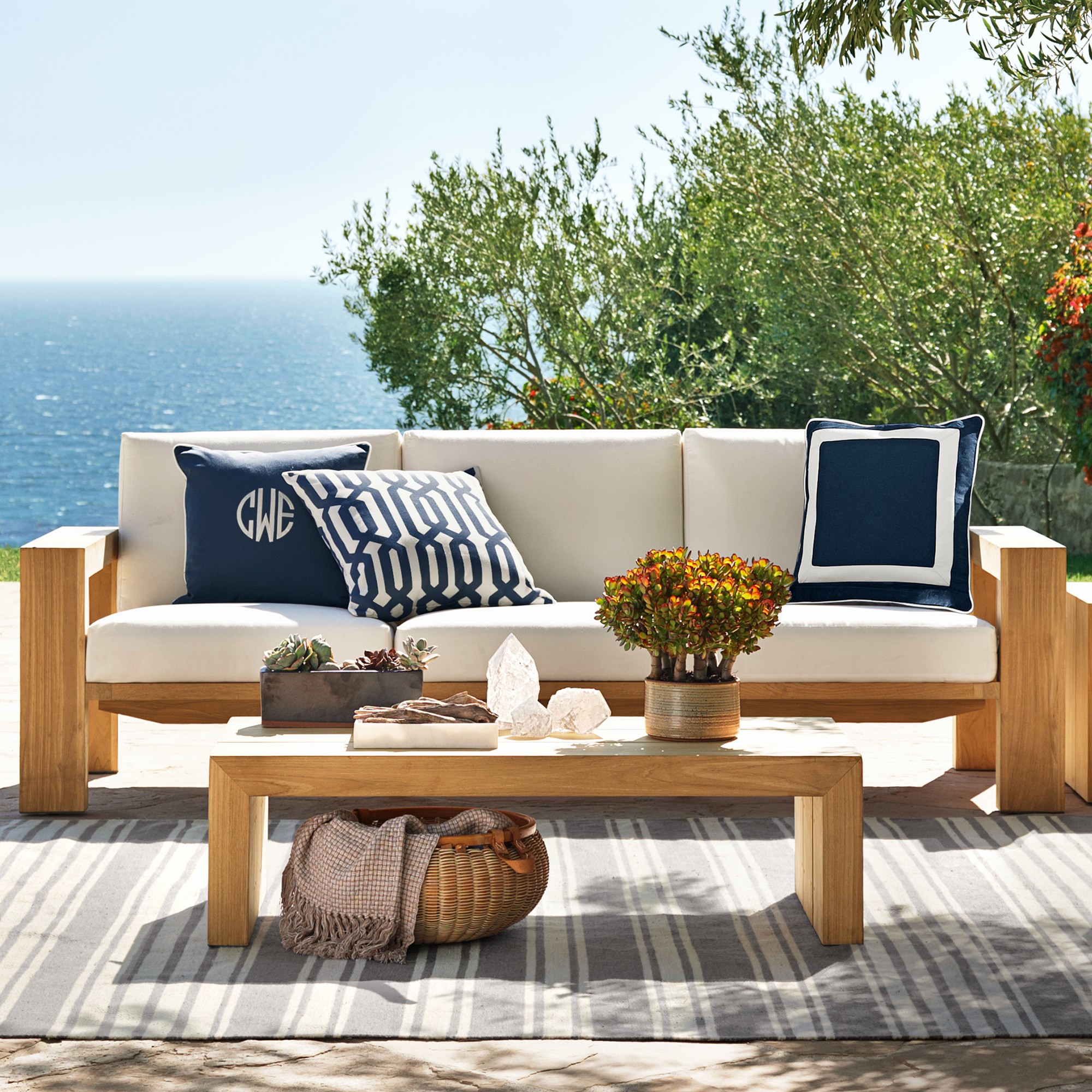 Larnaca Outdoor Teak Sofa (96