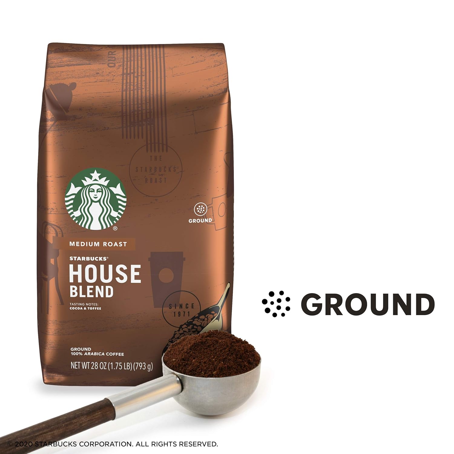 Starbucks Ground Coffee, Medium Roast Coffee, Pike Place Roast, 100% Arabica, 1 Bag (28 Oz)