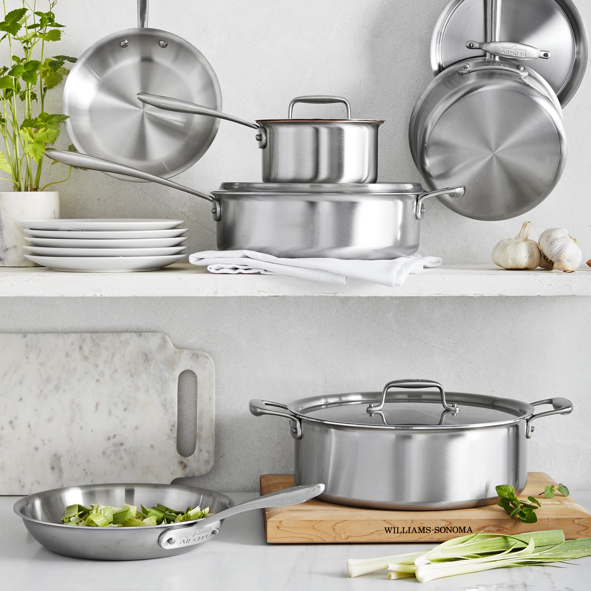 All-Clad Collective Stainless-Steel 10-Piece Cookware Set