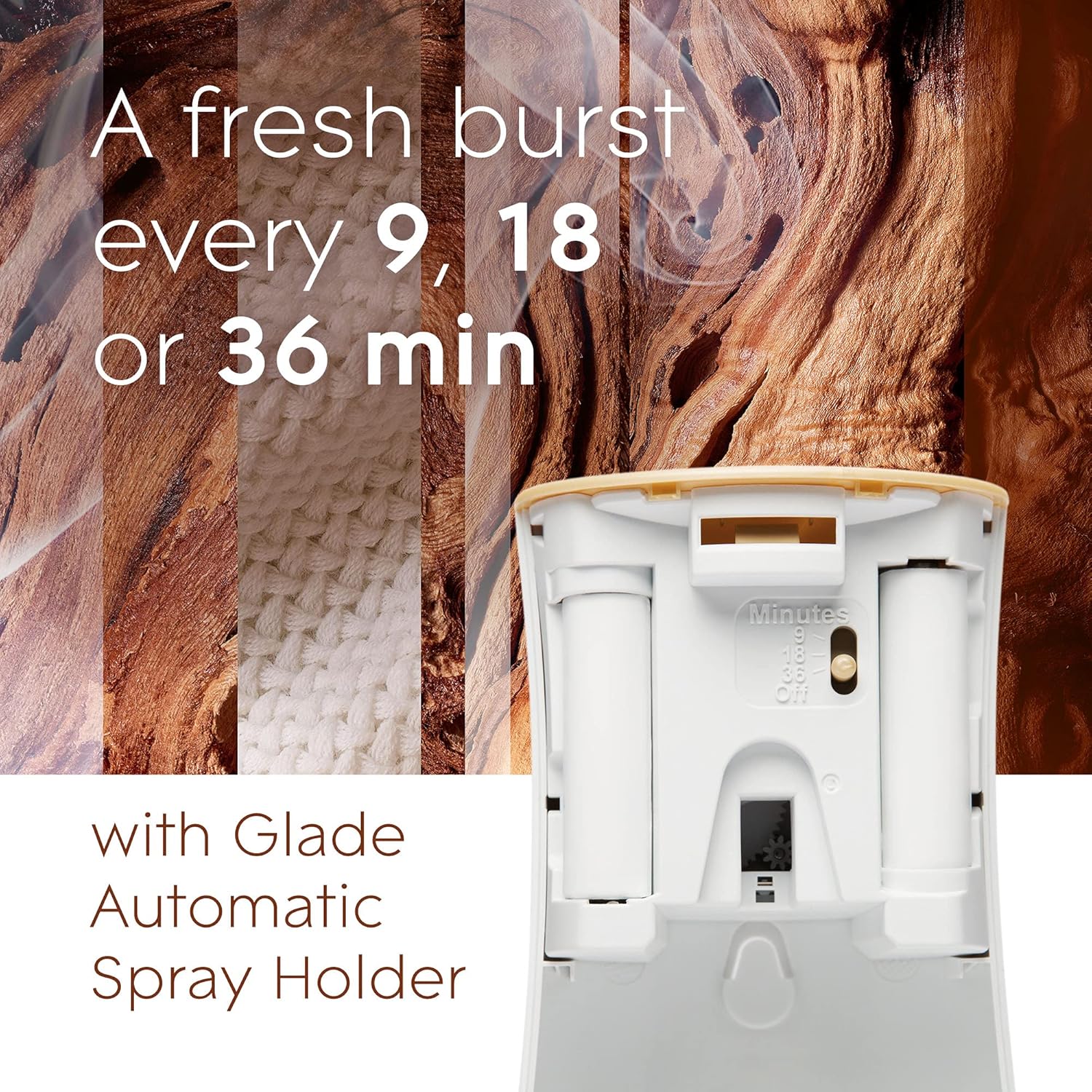 Glade Automatic Spray Refill and Holder Kit, Air Freshener for Home and Bathroom, Clean Linen, 6.2 Oz, 2 Count