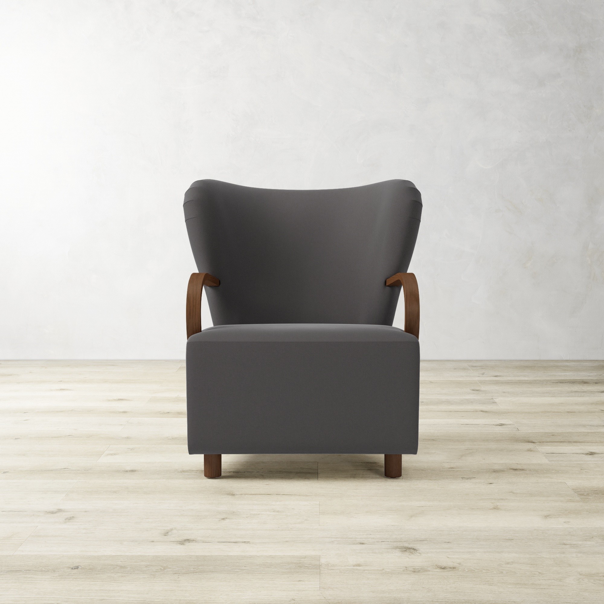 Corban Bentwood Upholstered Occasional Chair