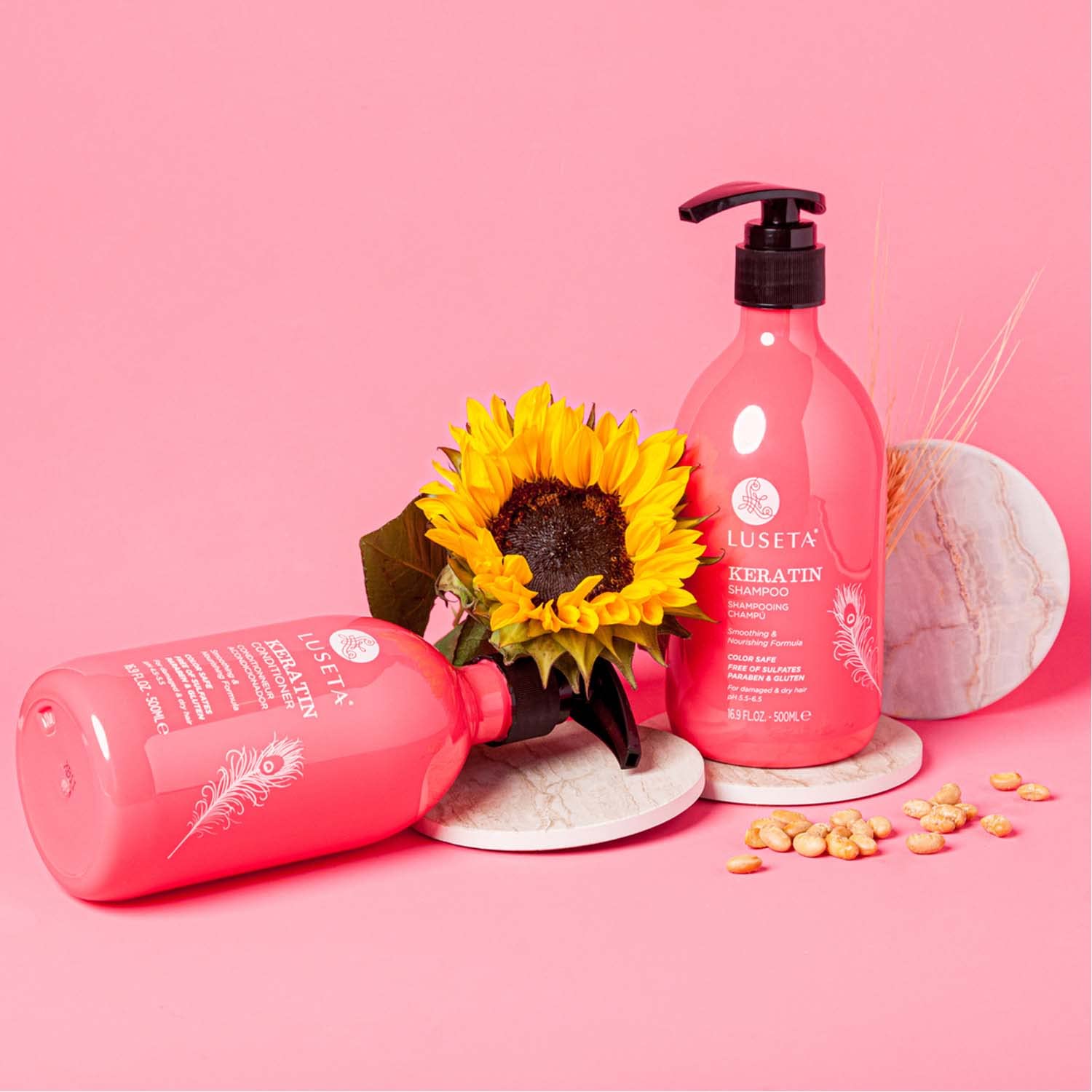 Luseta Biotin Shampoo and Conditioner for HairGrowth - Thickening Shampoo for Thinning Hair andHair Loss - Infused with Argan Oil to Repair DamagedDry Hair - Sulfate Free Paraben Free-2 x 16.9 fl oz