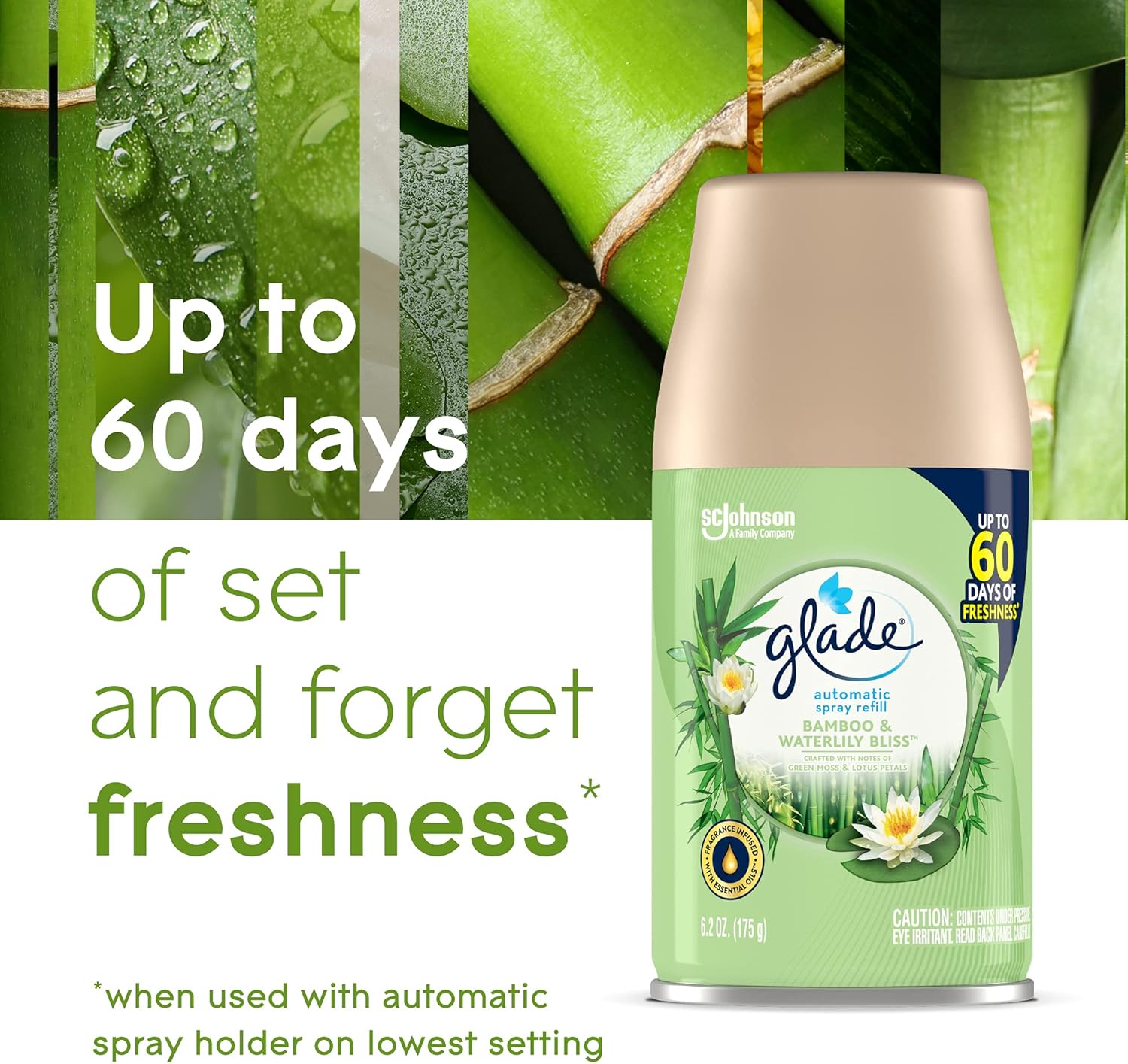 Glade Automatic Spray Air Freshener Refill, Scented Air Freshener for Home and Bathroom, Clean Linen, 6.2 Oz, 3 Count