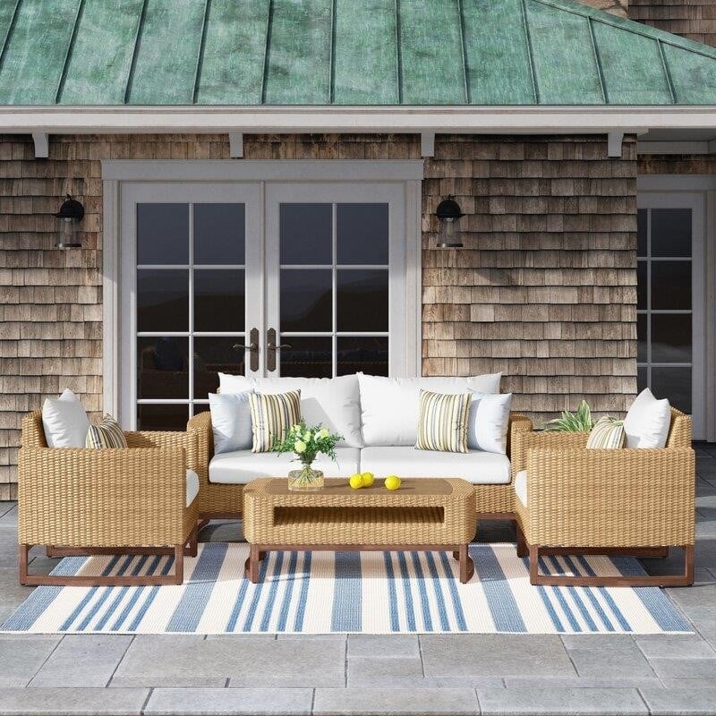 Mcdougal 4 - Person Seating Group with Sunbrella Cushions