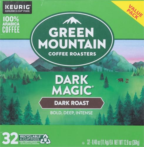 Green Mountain Coffee Roasters Dark Magic Keurig Single-Serve K-Cup Pods, Dark Roast Coffee, 72 Count (6 Packs of 12)