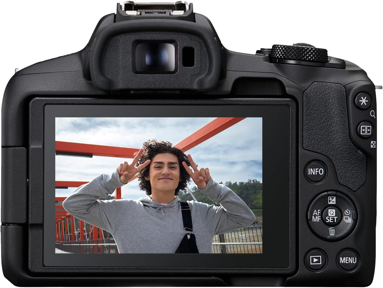 Canon EOS R50 Mirrorless Camera RF-S18-45mm F4.5-6.3 is STM Lens Kit, 24.2 Megapixel CMOS (APS-C) Sensor, 4K Video, Hybrid Camera, Photo and Video, Vlogging, Content Creator, RF Mount, Black