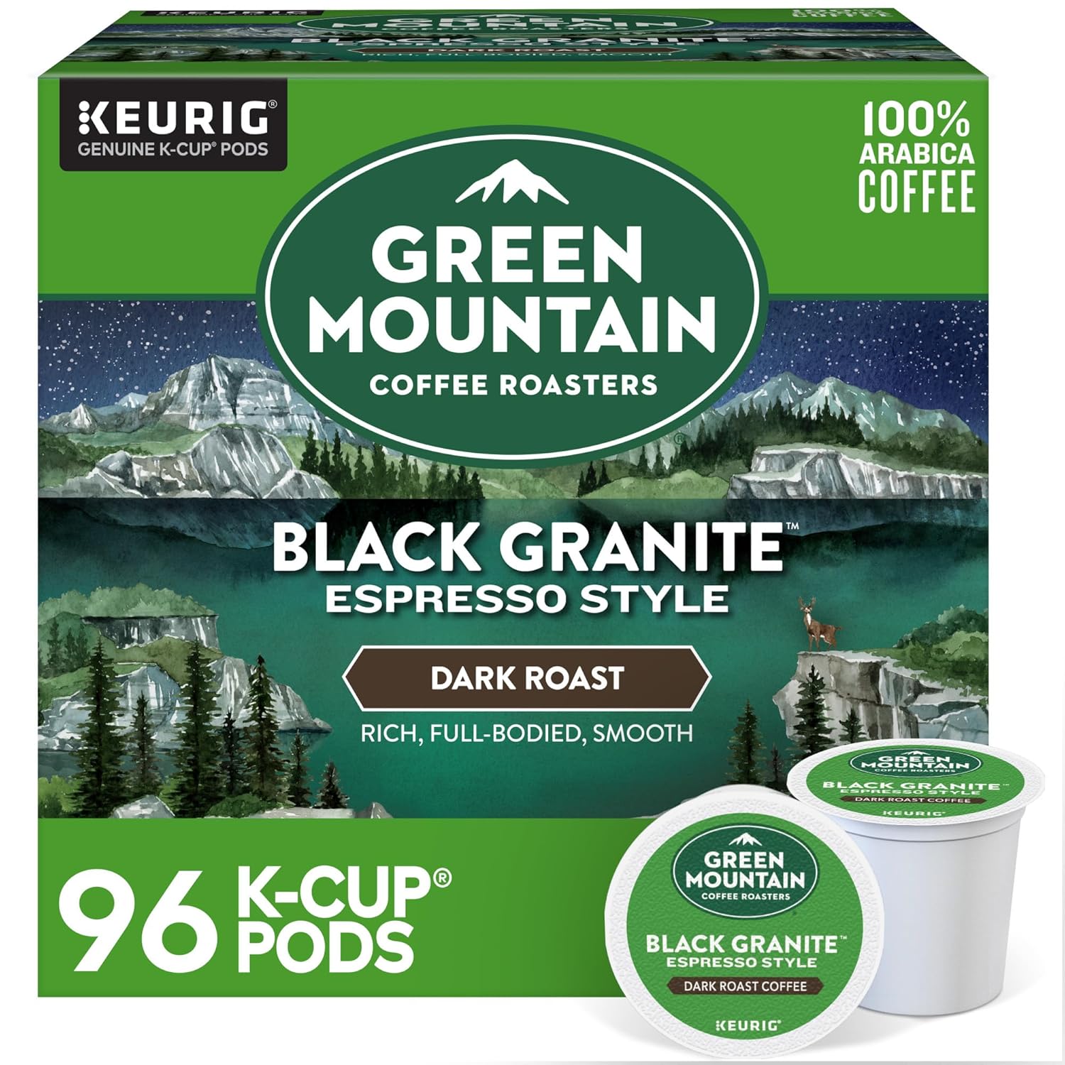 Green Mountain Coffee Roasters Dark Magic Keurig Single-Serve K-Cup Pods, Dark Roast Coffee, 72 Count (6 Packs of 12)