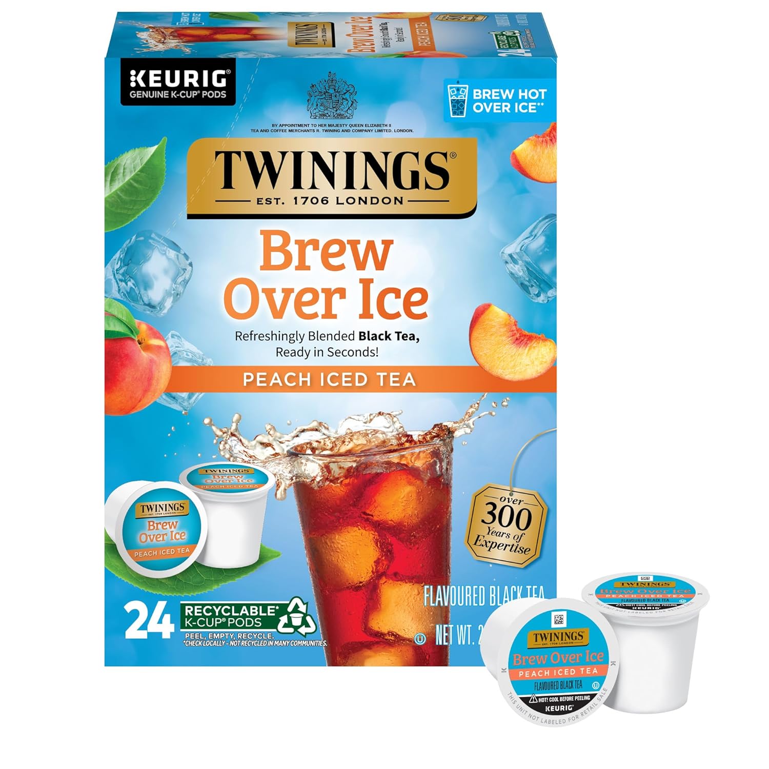Twinings English Breakfast Black Tea K-Cup Pods for Keurig, 24 Count (Pack of 1), Smooth, Flavourful, Robust, Caffeinated, Enjoy Hot or Iced | Packaging May Vary