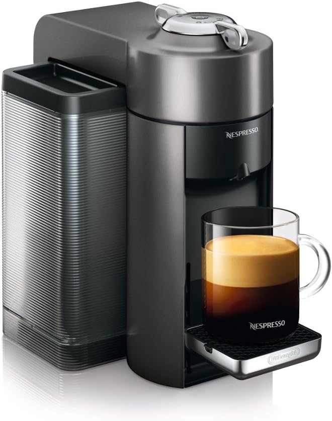 Nespresso Vertuo Coffee and Espresso Maker,1597 ml, by De'Longhi, Graphite Metal