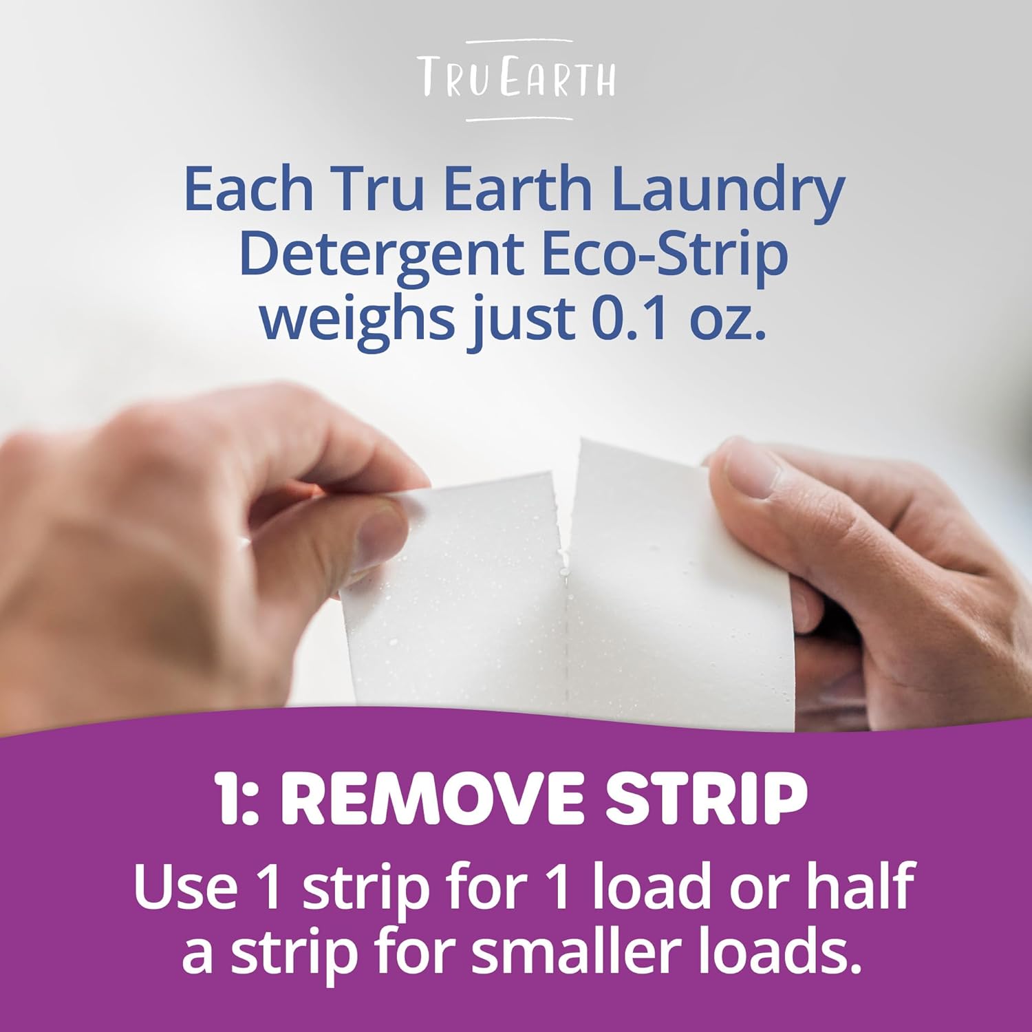 Tru Earth Compact Dry Laundry Detergent Sheets - Up to 64 Loads (32 Sheets) - Paraben-Free - Original Eco-Strip Liquidless Laundry Detergent, Travel Laundry Sheets - Fresh Linen