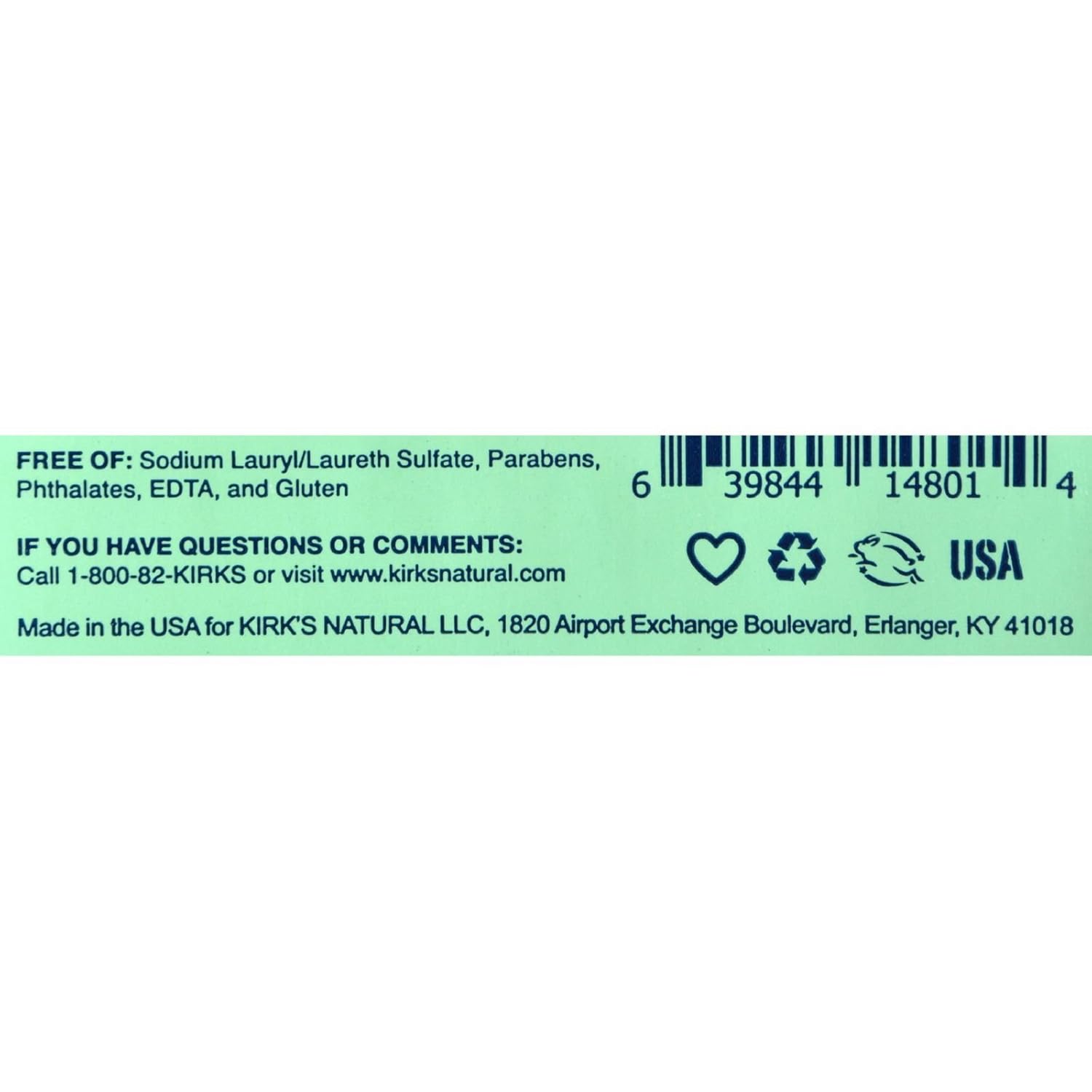 Kirk's Castile Bar Soap for Men, Women & Children - Made With Premium Coconut Oil, Sensitive Skin Formula, Vegan, Non GMO, Original Fresh Scent, 4 oz. Bars, 6 Pack