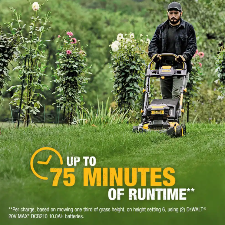 DEWALT 21.5 in. 20-Volt MAX Lithium-Ion Cordless Battery Walk Behind Push Mower
