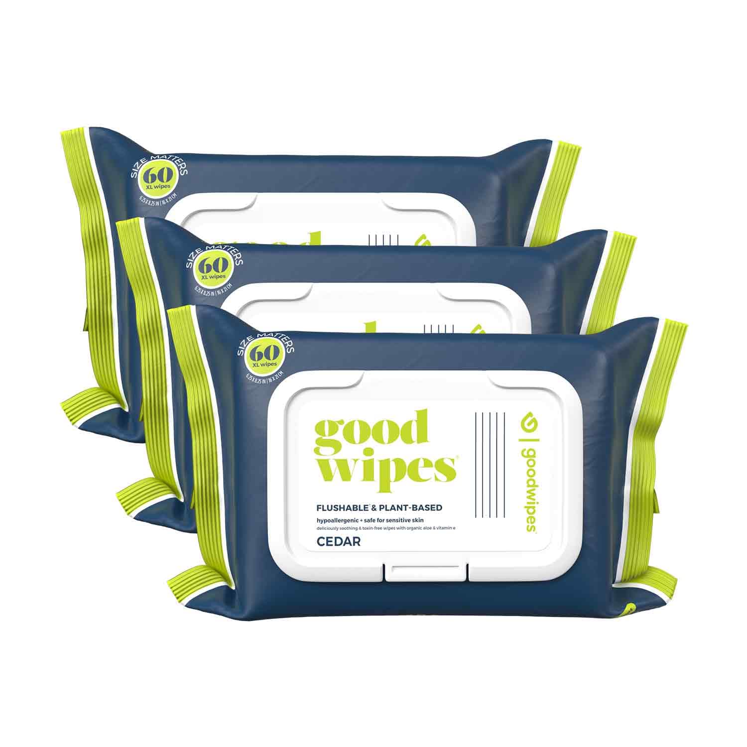 Goodwipes Flushable Butt Wipes Made w/Soothing Botanicals & Aloe – Soft & Gentle Wet Wipe Dispenser for Home Use, Septic & Sewer Safe – Largest Adult Toilet Wipes – Lavender, 360 count (6 packs)
