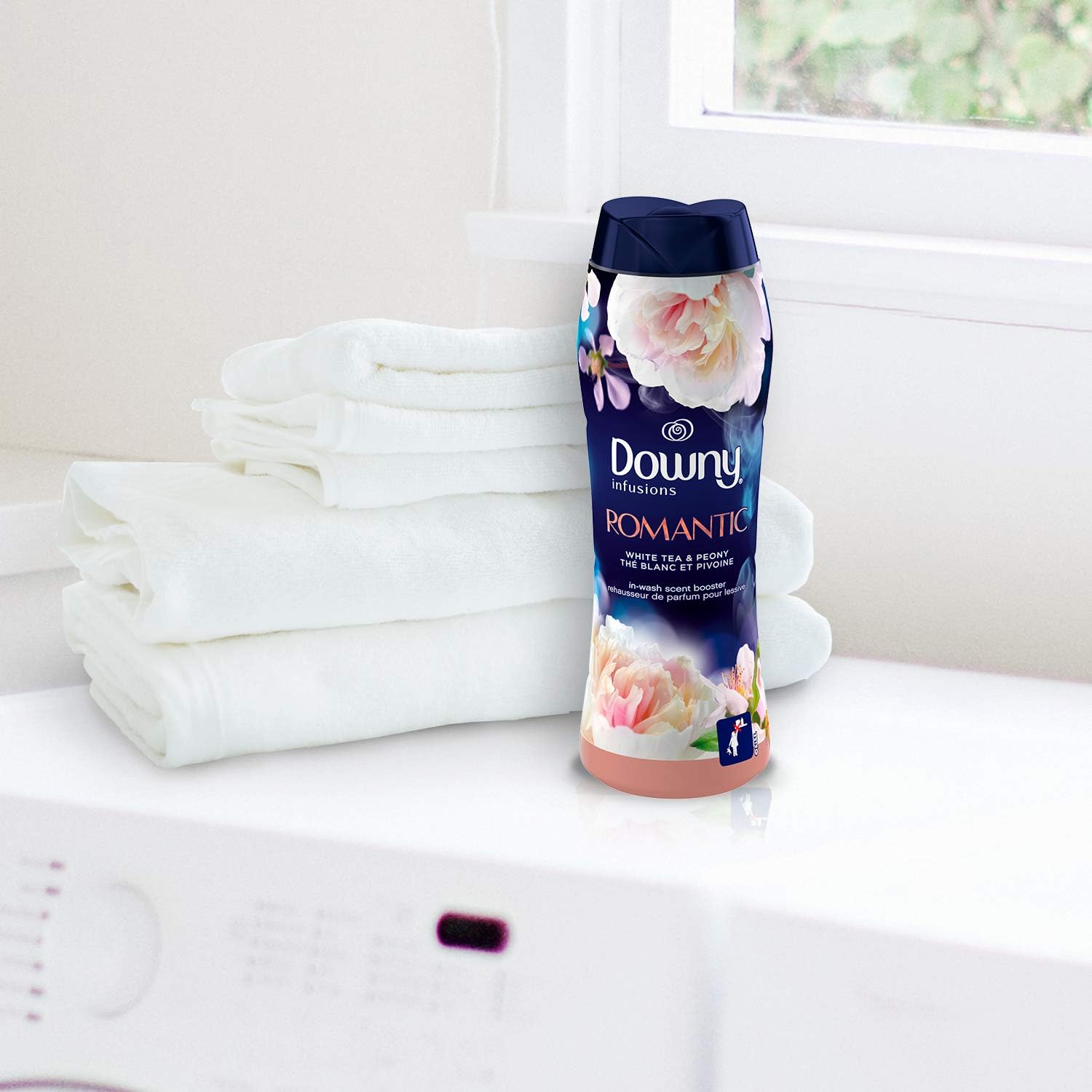 Downy Infusions In Wash Scent Booster Beads, CALM, Soothing Lavender and Vanilla Bean Scent, 24 oz Laundry Beads