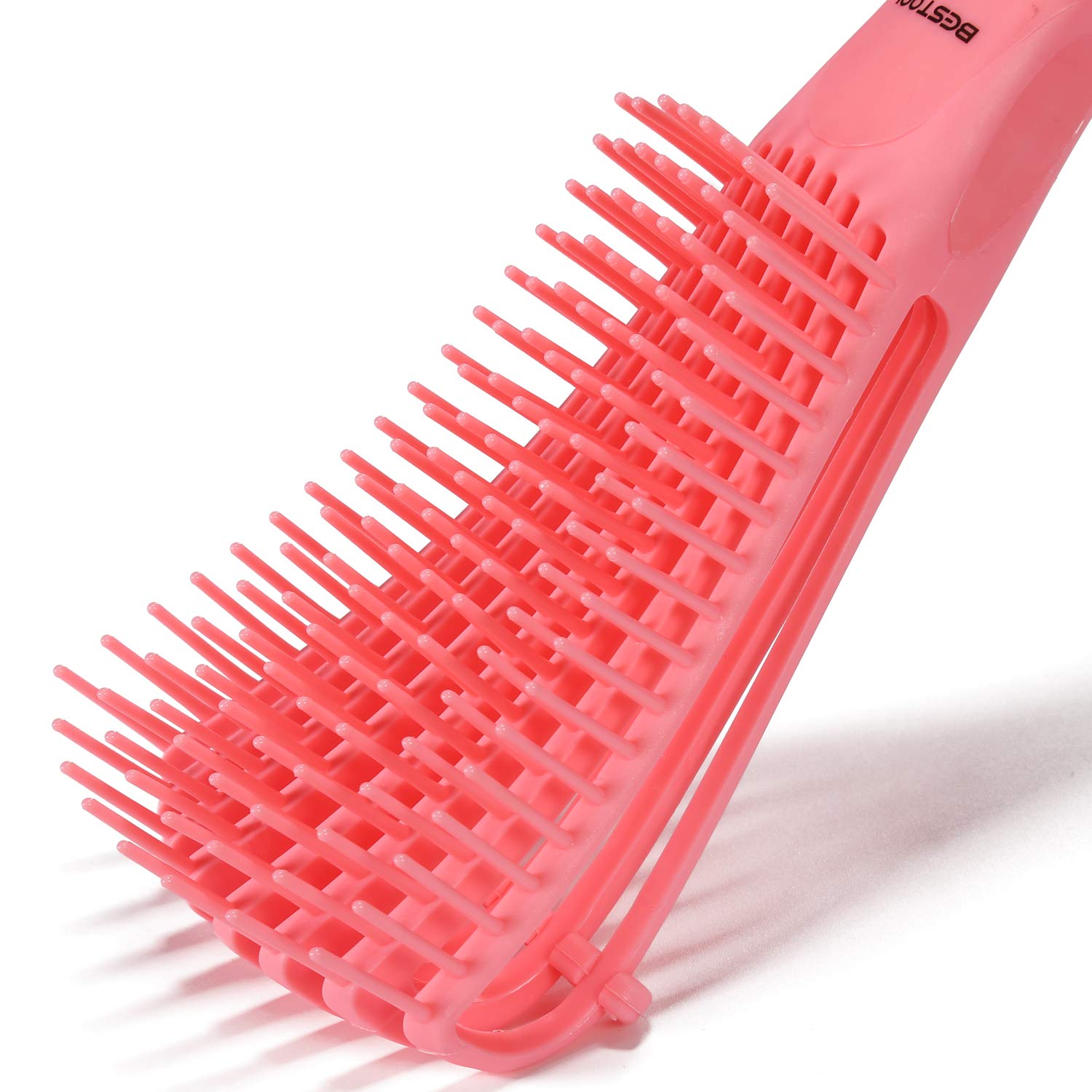 BESTOOL Hair Brush, Detangling Brush for Natural Black and Curly Hair (Pink, Afro 3/4abc), Ideal for Wet or Dry Hair