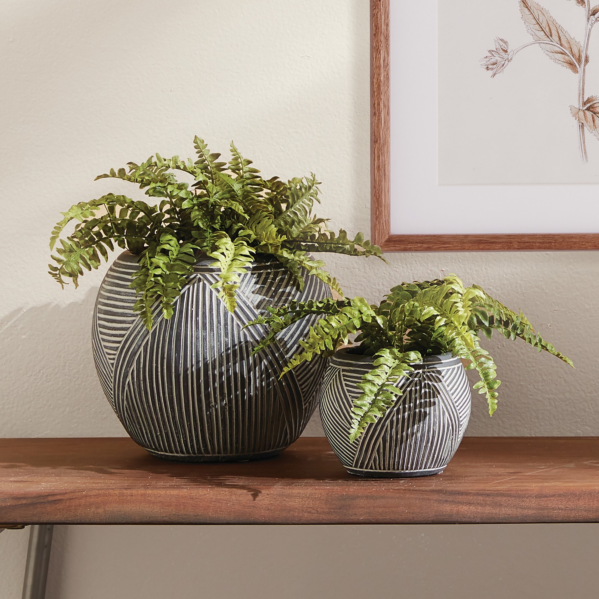 Faux Boston Fern Drop-In, 12
