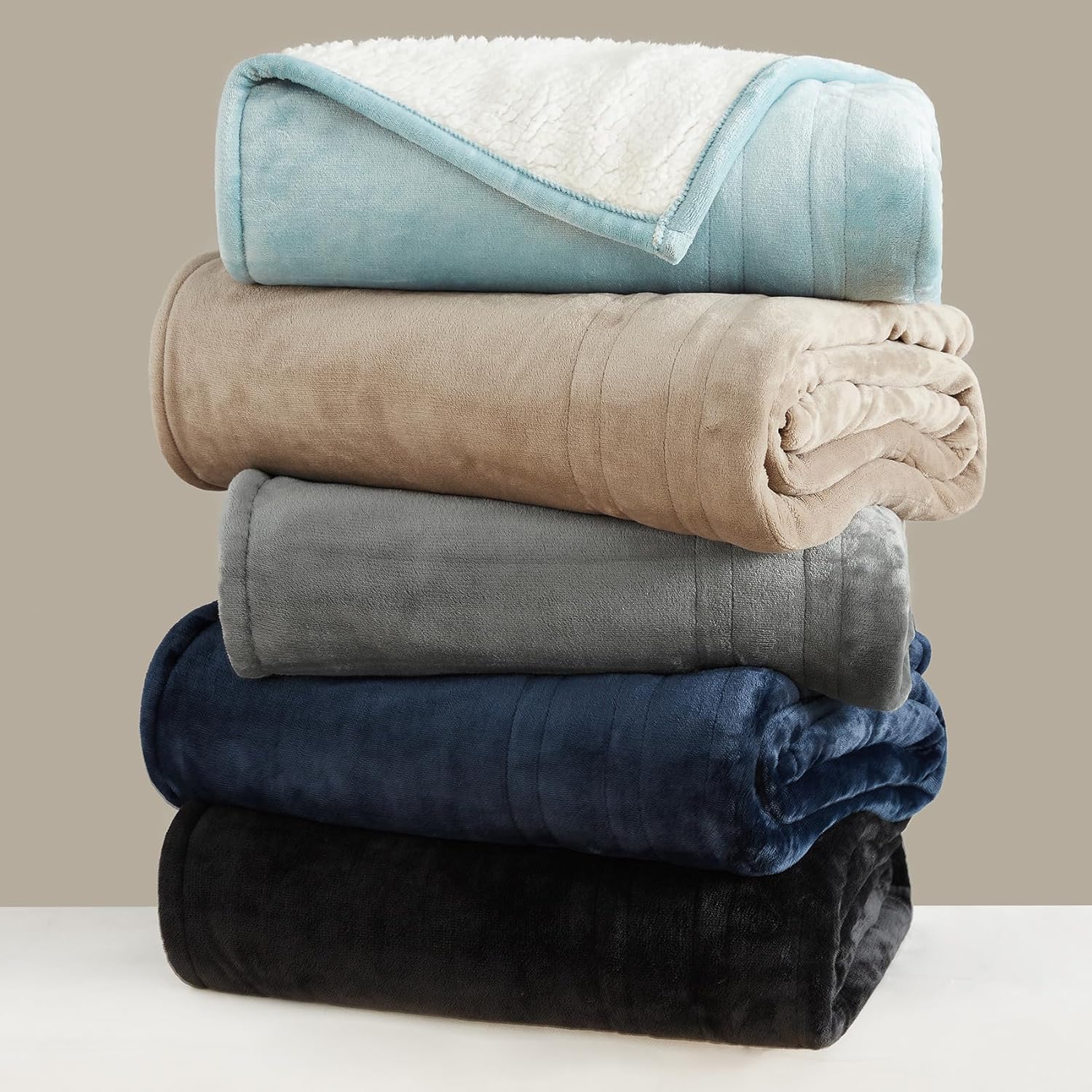 EHEYCIGA Heated Blanket Electric Blanket Throw - Heating Blanket with 9 Heating Levels & 10 Hours Auto Off, Soft Cozy Sherpa Washable Blanket with Fast Heating, 50 x 60 Inches