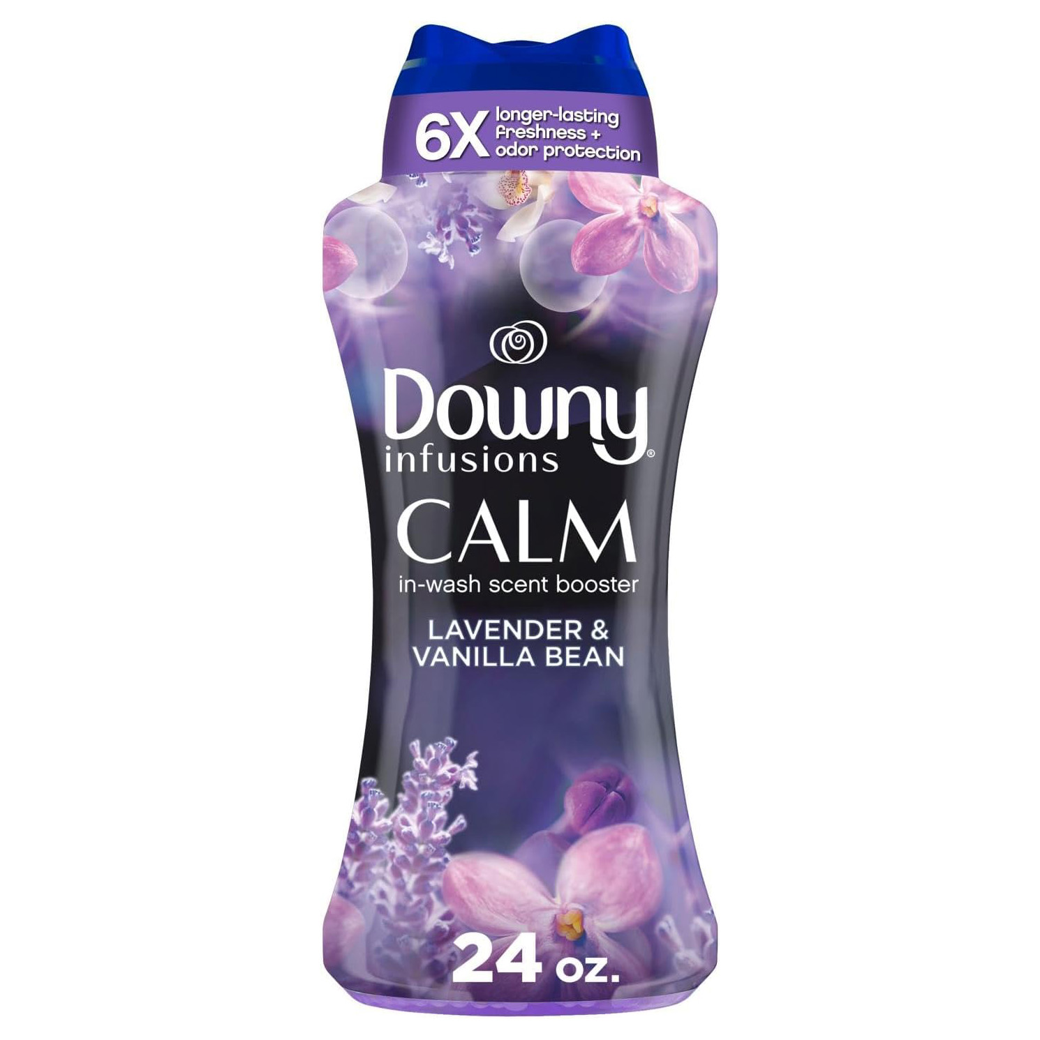 Downy Infusions In Wash Scent Booster Beads, CALM, Soothing Lavender and Vanilla Bean Scent, 24 oz Laundry Beads