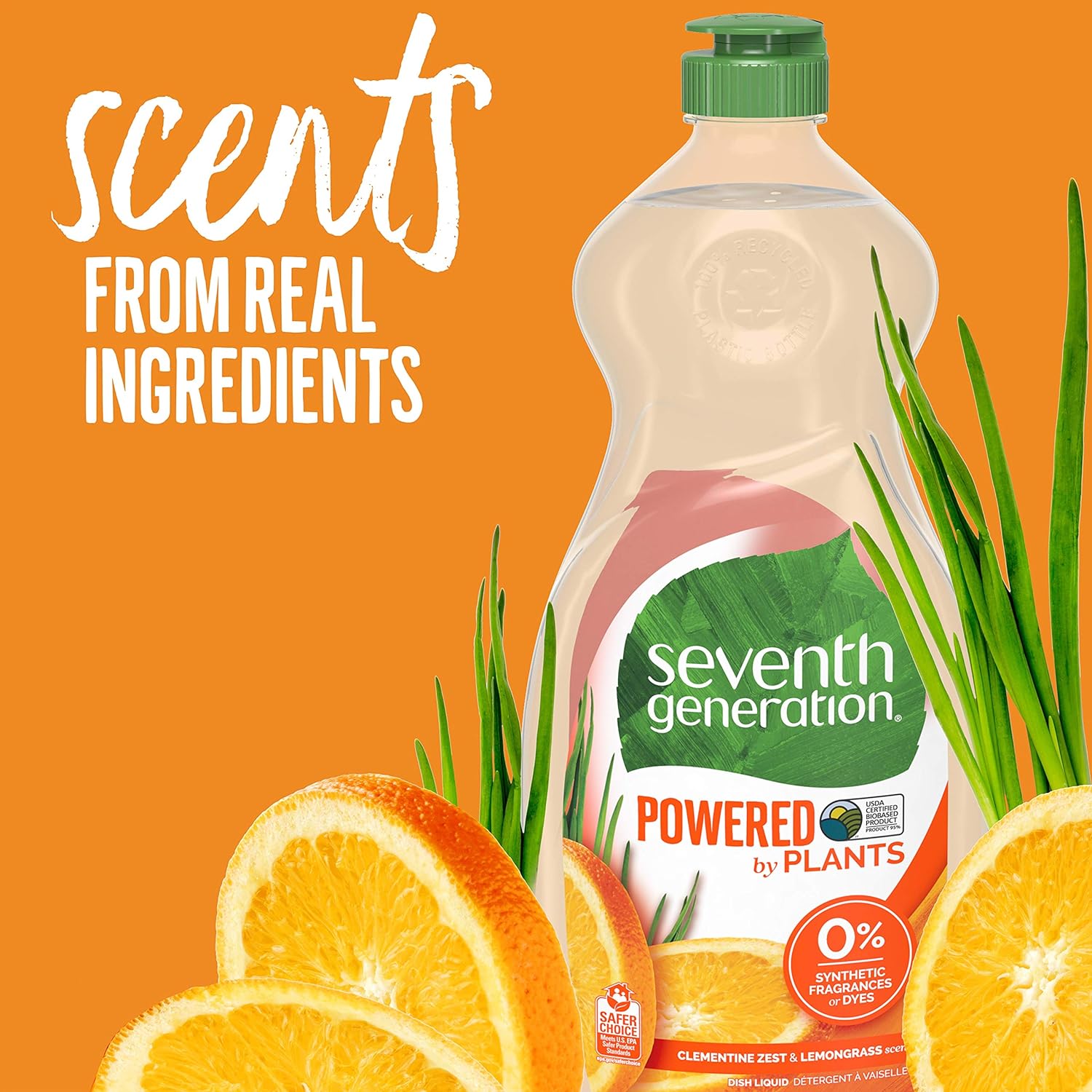 Seventh Generation Dish Liquid Soap Free & Clear liquid soap Pack of 6 Dishwashing Soap Dish Soap for sensitive skin 19 oz