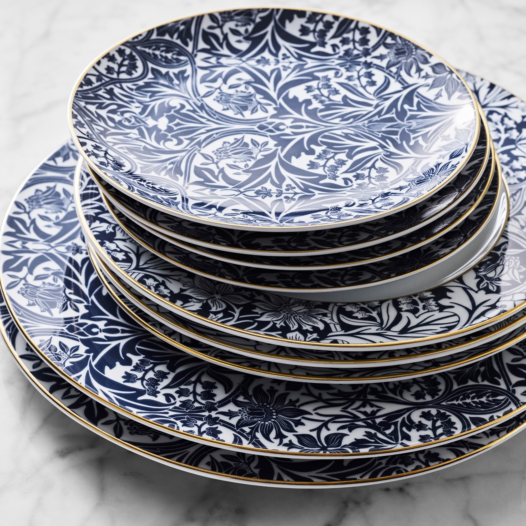 Morris & Co. x Williams Sonoma Bluebell Salad Plates, Set of 4