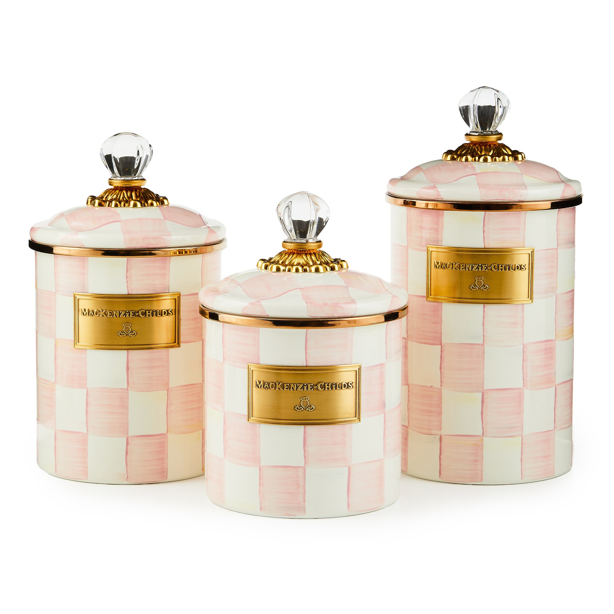 MacKenzie-Childs Rosy Check Canister