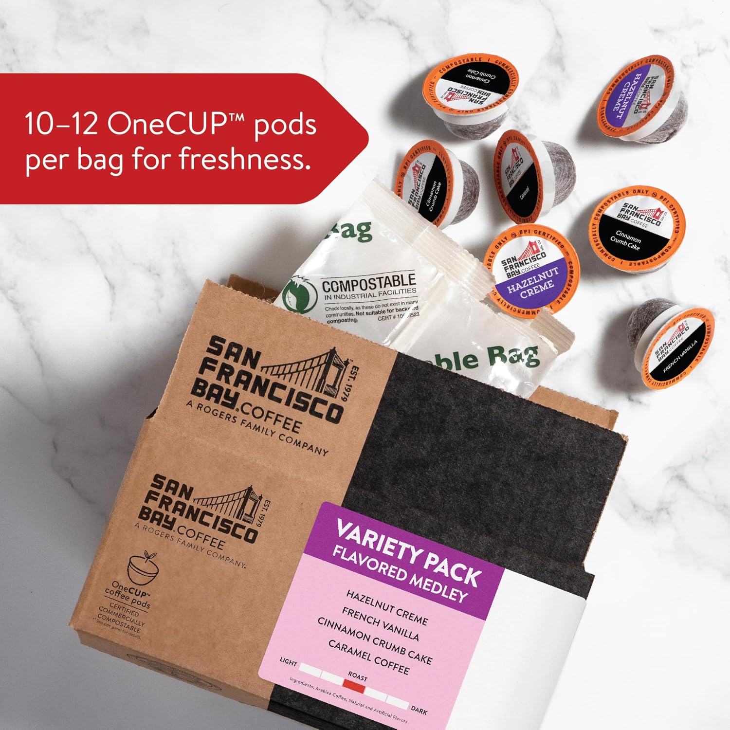 San Francisco Bay Compostable Coffee Pods - French Roast (80 Ct) K Cup Compatible including Keurig 2.0, Dark Roast