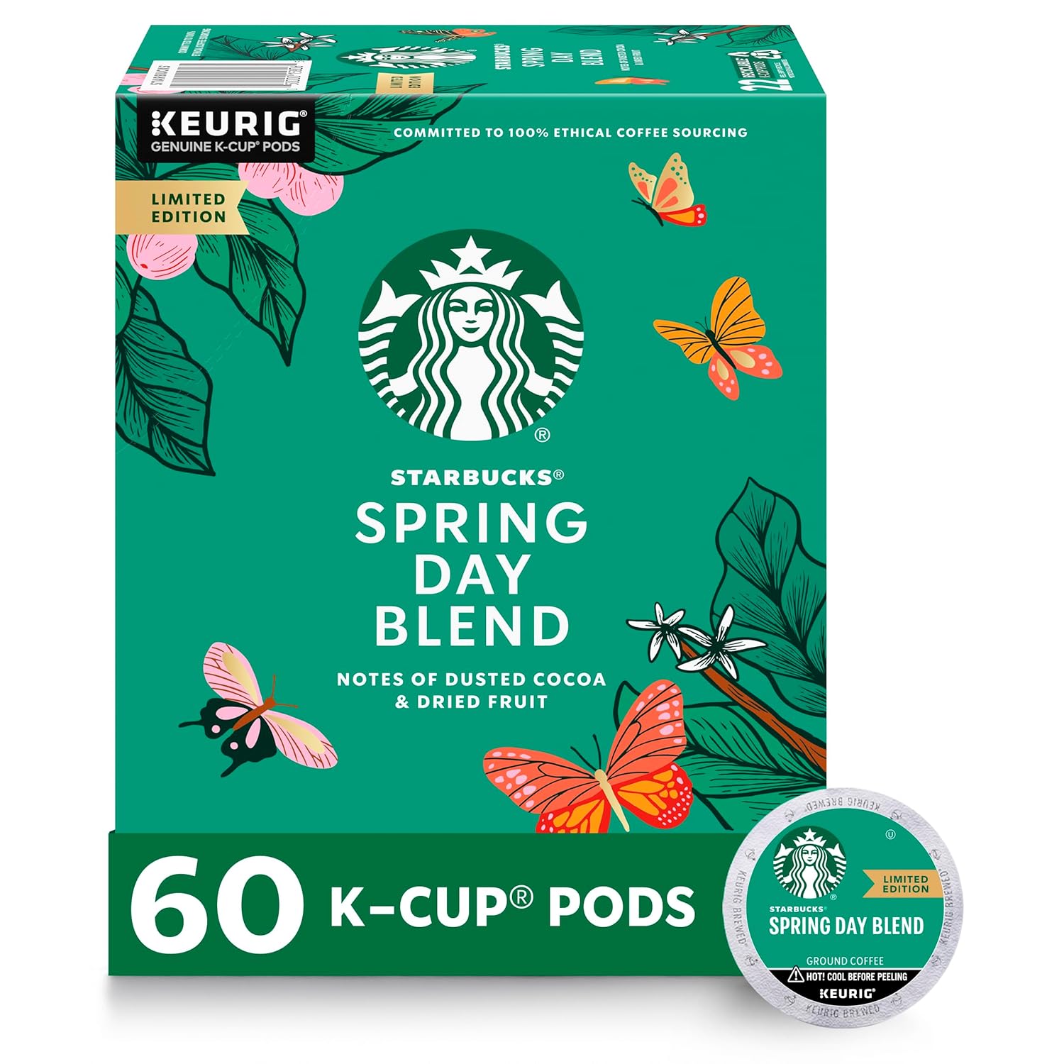 Starbucks K-Cup Coffee Pods, Medium Roast Coffee, Pike Place Roast for Keurig Brewers, 100% Arabica, 4 boxes (96 pods total)