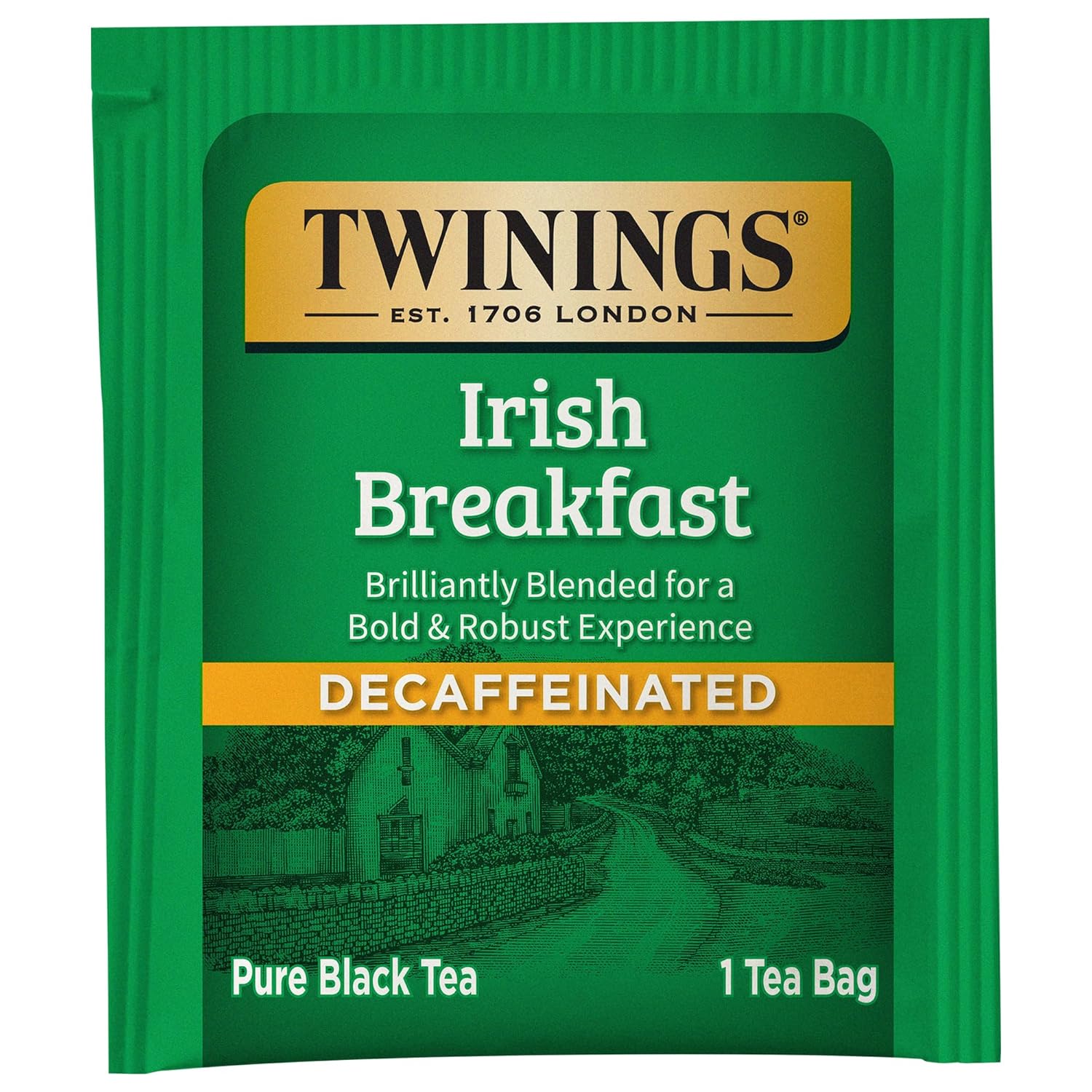 Twinings English Breakfast Black Tea Individually Wrapped Bags, 100 Count (Pack of 1), Smooth, Flavourful, and Robust, Caffeinated, Enjoy Hot or Iced | Packaging May Vary