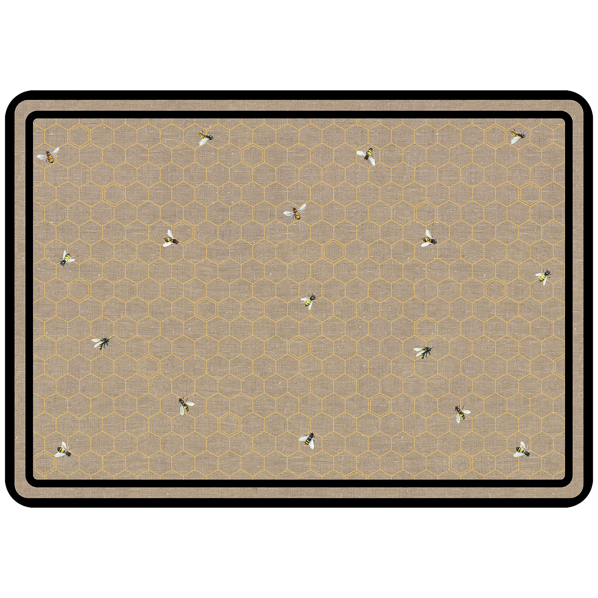 Happy Feet Bee Cushioned Kitchen Mat