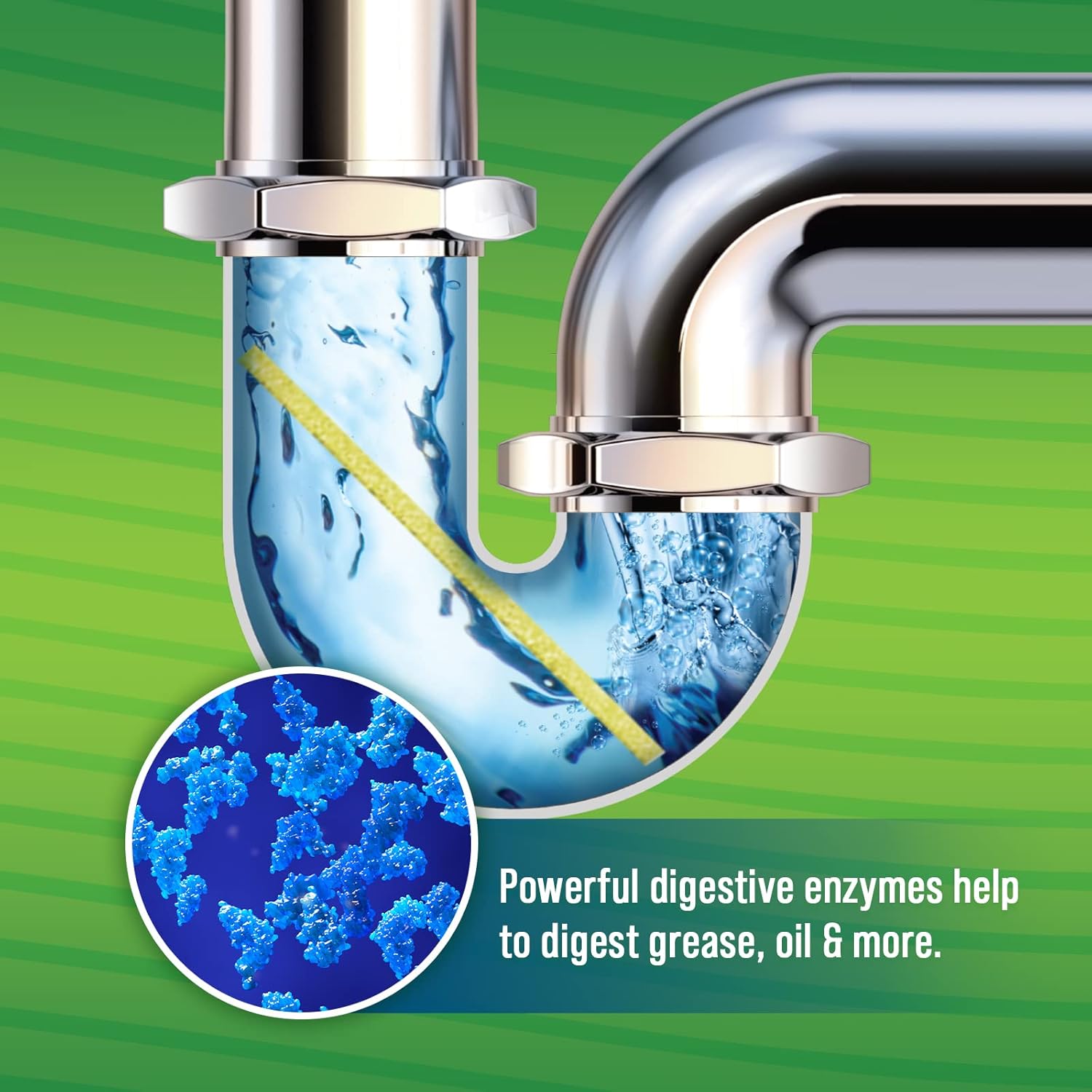 Green Gobbler Drain Cleaner & Deodorizer FRESH SCENT Sticks for Toilet Tanks, Sinks, Bathtub Drains, Washing Machine Drains and Garbage Disposals - 24 Pieces