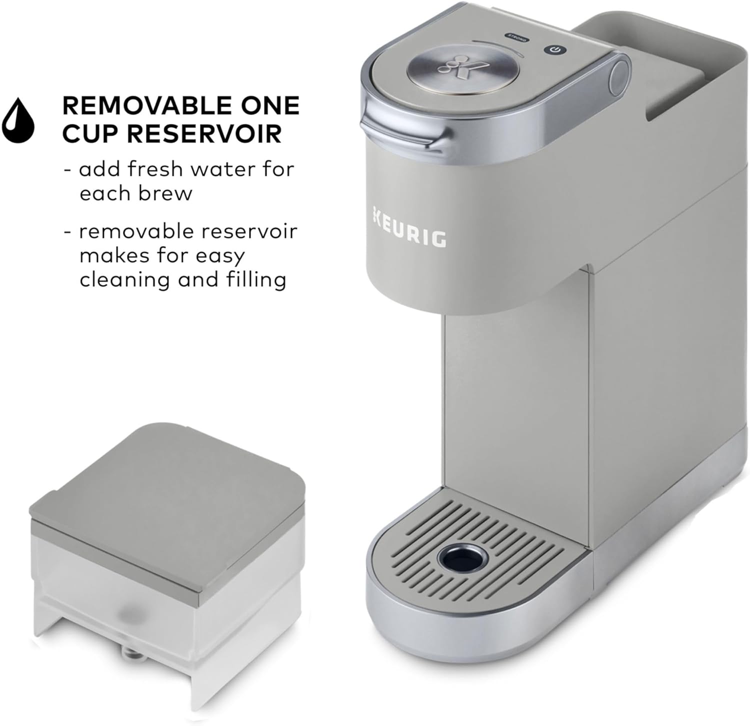 Keurig K-Mini Plus Single Serve K-Cup Pod Coffee Maker, with 6 to 12oz Brew Size, Stores up to 9 K-Cup Pods, Travel Mug Friendly, Matte Black