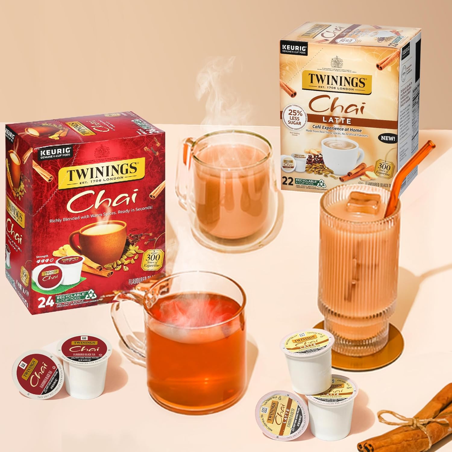 Twinings English Breakfast Black Tea K-Cup Pods for Keurig, 24 Count (Pack of 1), Smooth, Flavourful, Robust, Caffeinated, Enjoy Hot or Iced | Packaging May Vary