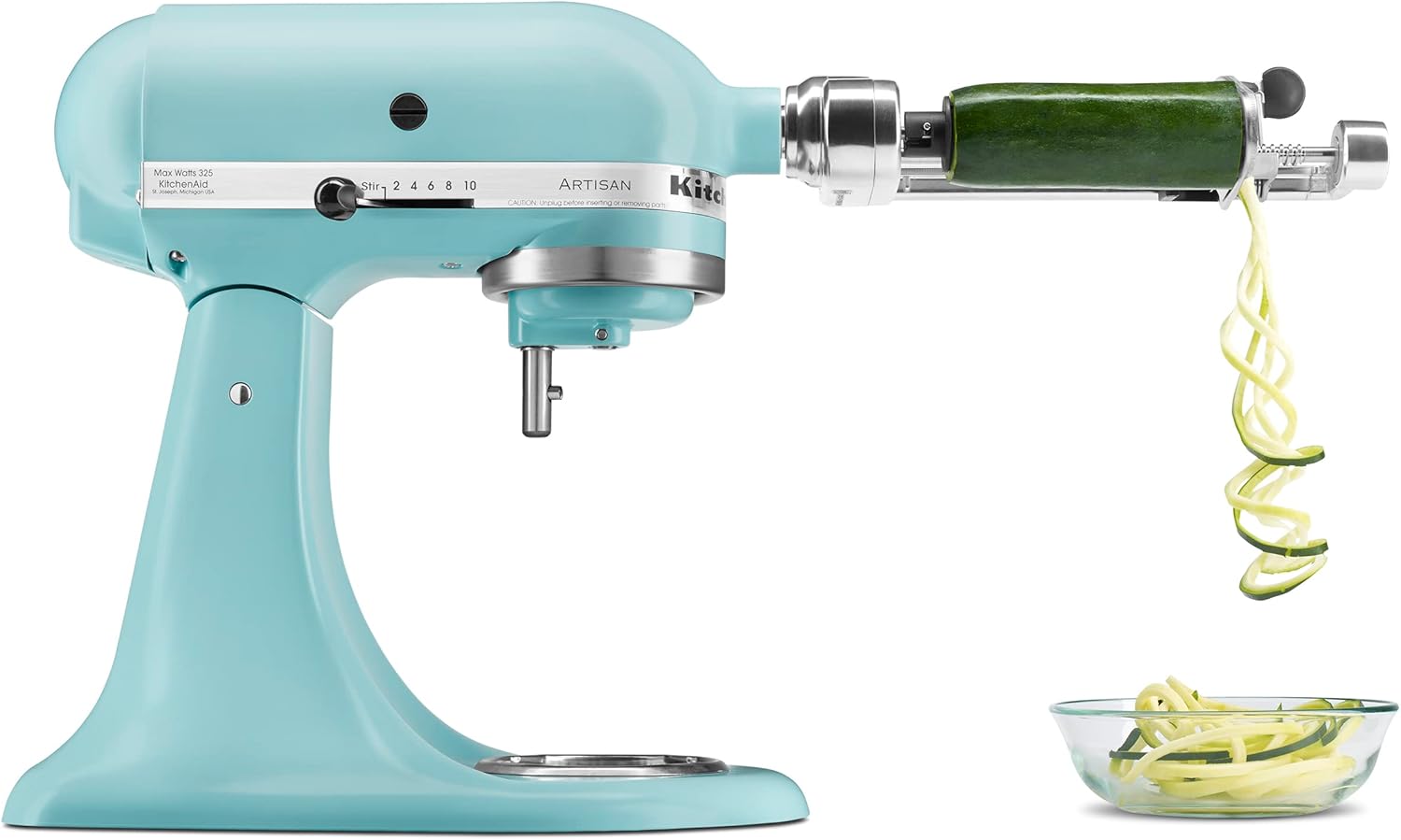 KitchenAid Artisan Series 5 Quart Tilt Head Stand Mixer with Pouring Shield KSM150PS, Removable bowl, Aqua Sky