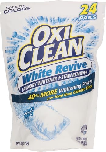 OxiClean White Revive Laundry Whitener and Stain Remover Power Paks, 24 Count