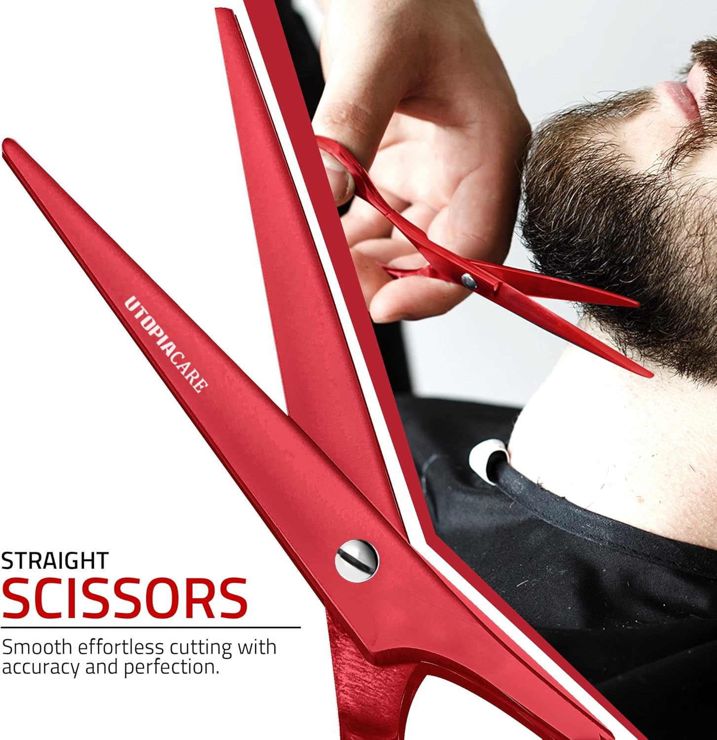 Utopia Care Hair Cutting and Hairdressing Scissors 6.5 Inch, Premium Stainless Steel shears with smooth Razor & Sharp Edge Blades, for Salons, Men & Women, Kids, Adults, & Pets - Silver