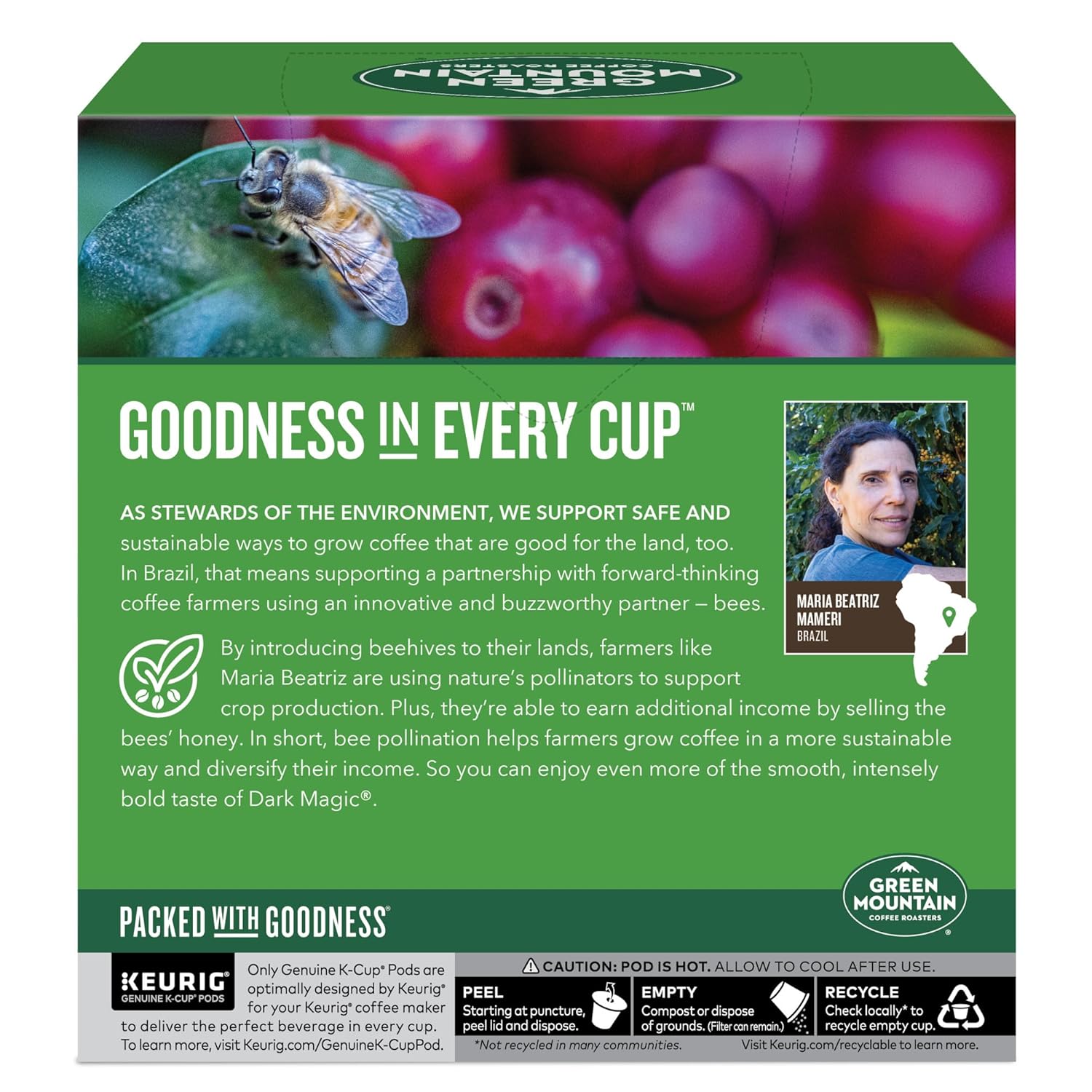 Green Mountain Coffee Roasters Dark Magic Keurig Single-Serve K-Cup Pods, Dark Roast Coffee, 72 Count (6 Packs of 12)