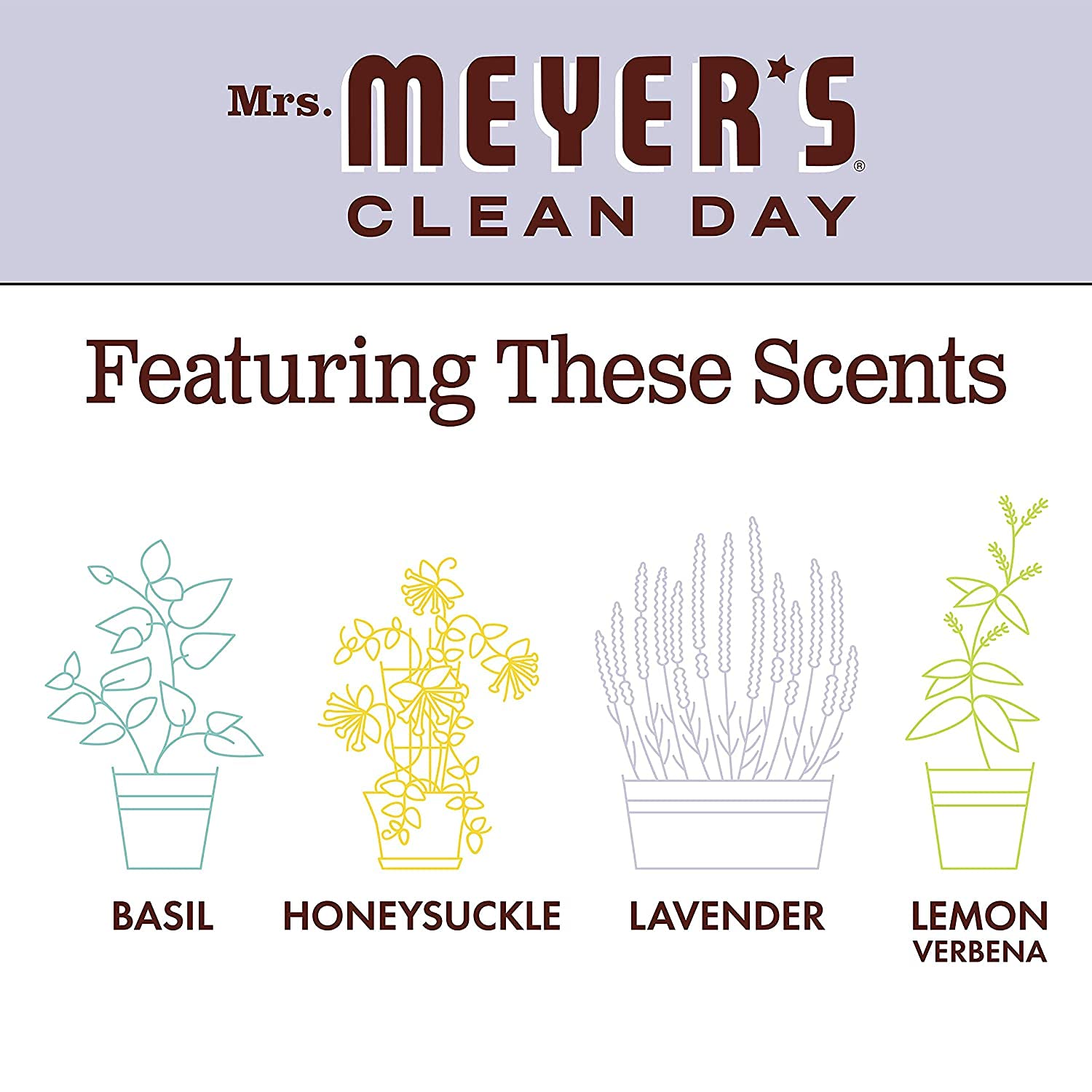 MRS. MEYER'S CLEAN DAY Liquid Hand Soap Refill, Cruelty Free and Biodegradable Formula, Lemon Verbena Scent, 33 oz