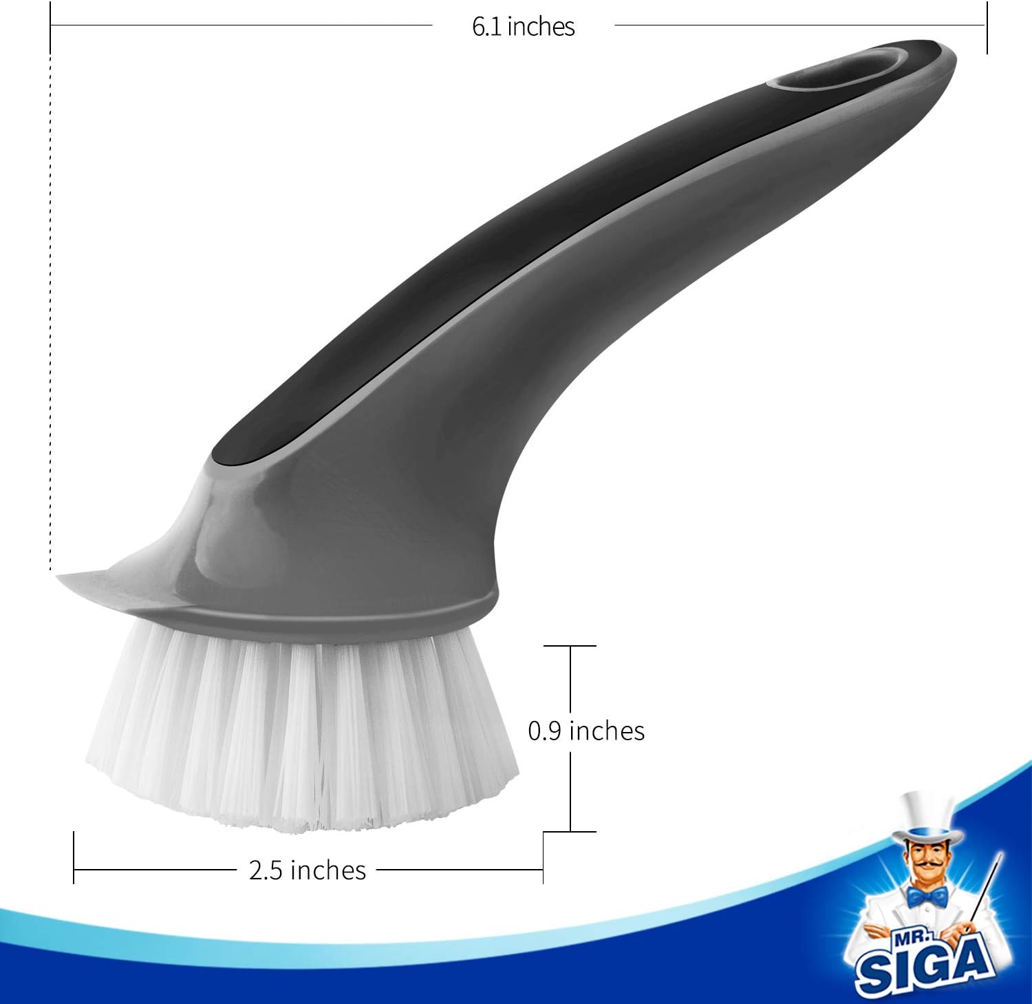 MR.SIGA Pot and Pan Cleaning Brush - Pack of 2