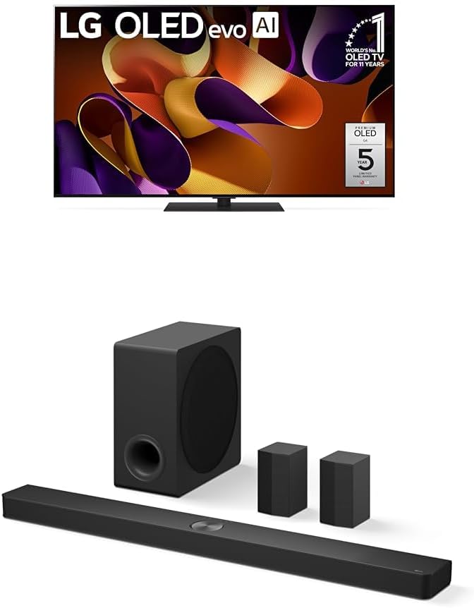 LG 83-Inch Class OLED evo G4 Series Smart TV 4K Processor Flat Screen with Magic Remote AI-Powered with Alexa Built-in (OLED83G4WUA, 2024)